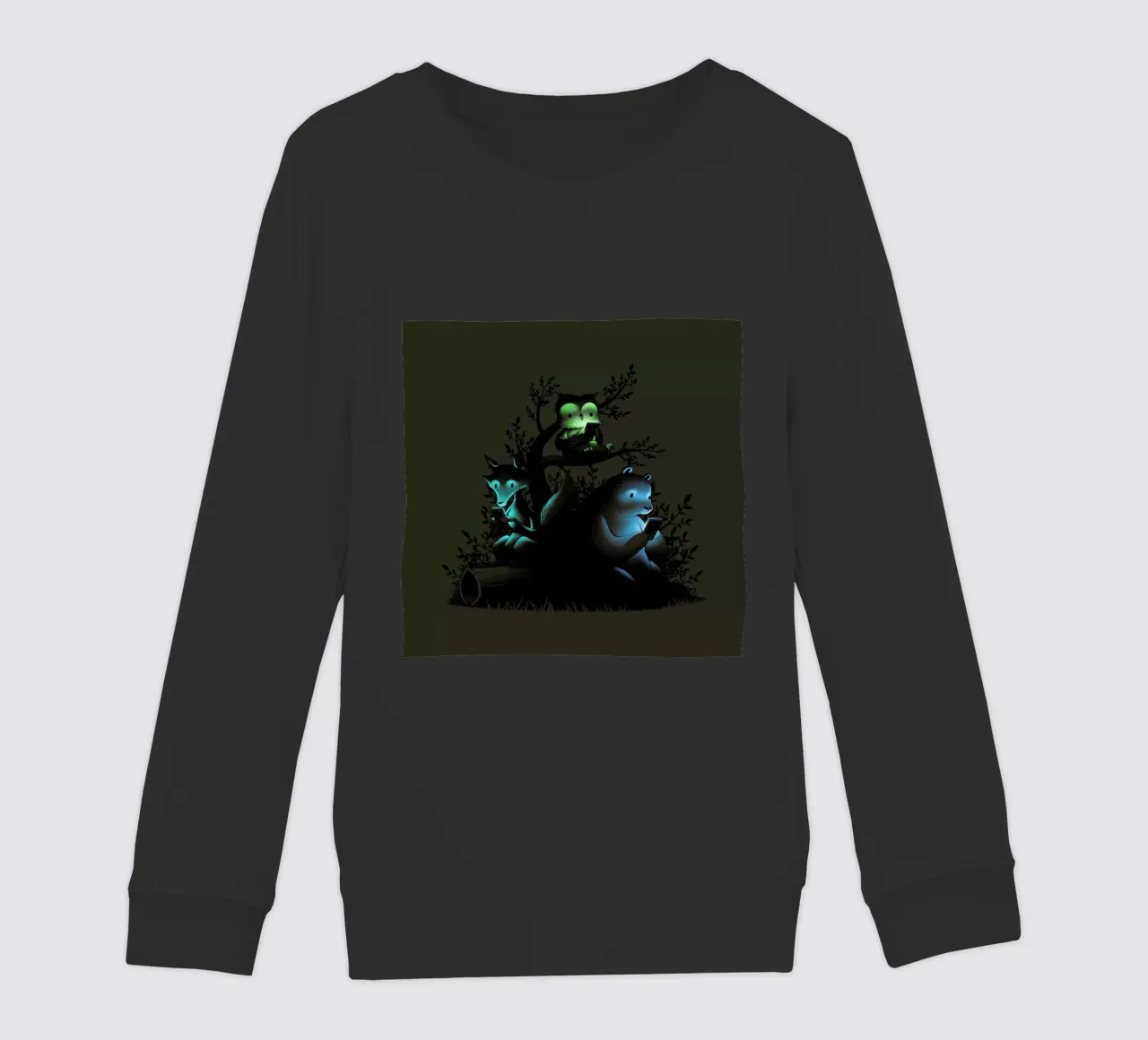 Connecting With The Forest Animals Using Phones felpa bambino da Tobe Fonseca