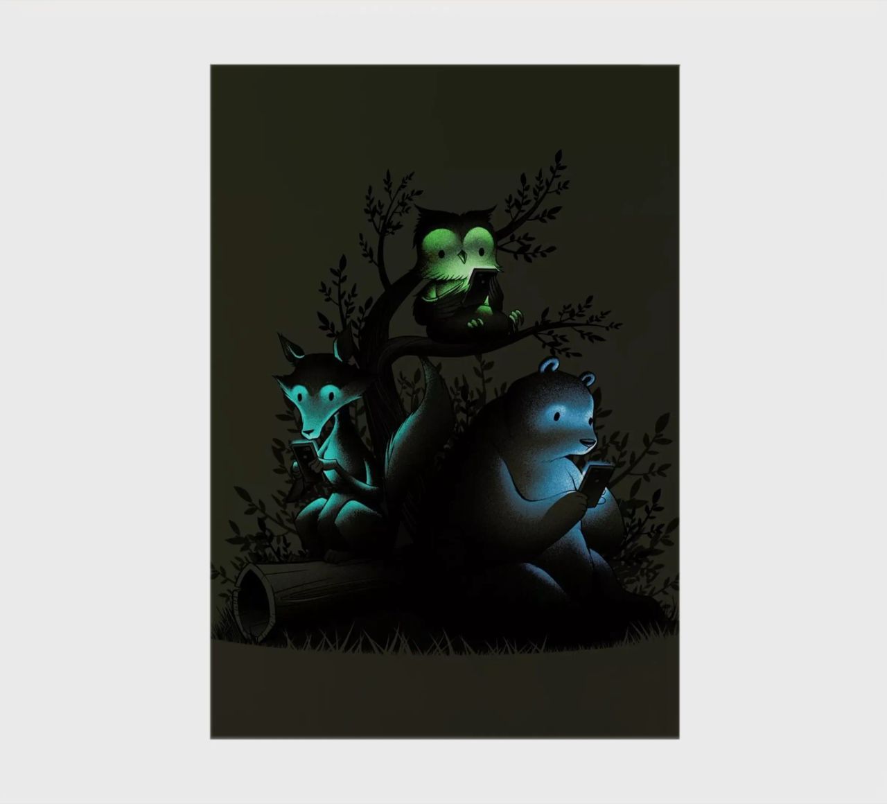 Connecting With The Forest Animals Using Phones notebook by Tobe Fonseca