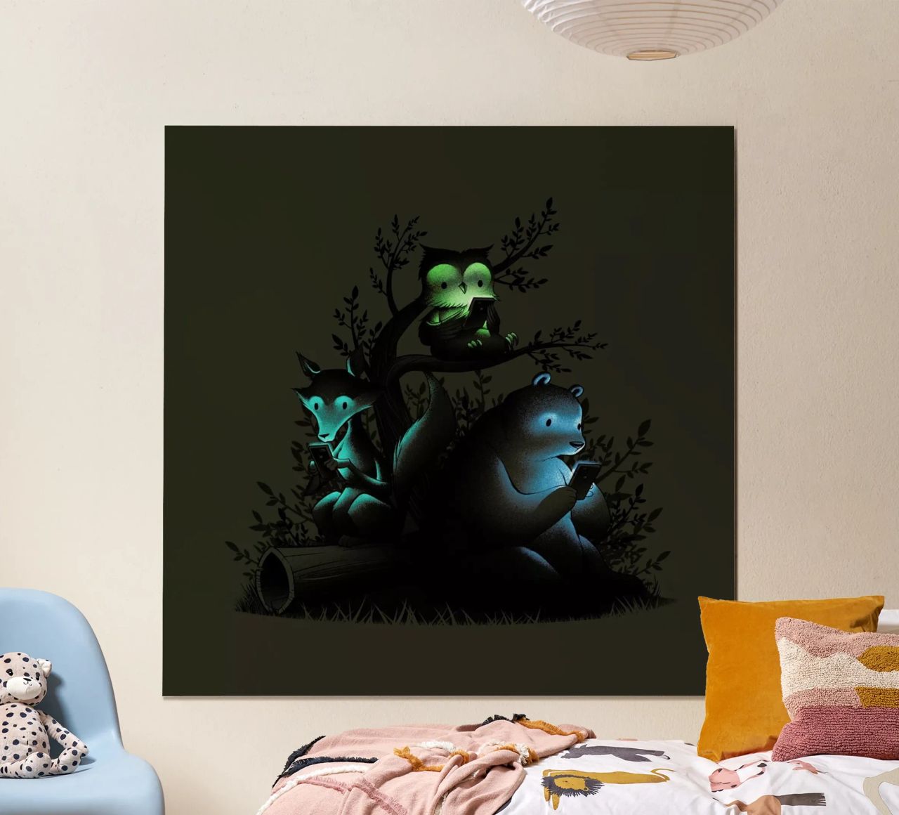 Connecting With The Forest Animals Using Phones carta hahnemühle da Tobe Fonseca