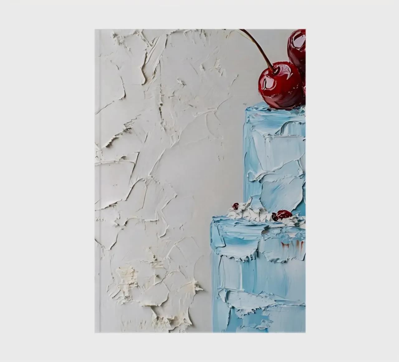 Gâteau bleu texturé - Impasto Cherry Delight Art carnet de notes de ClubArt