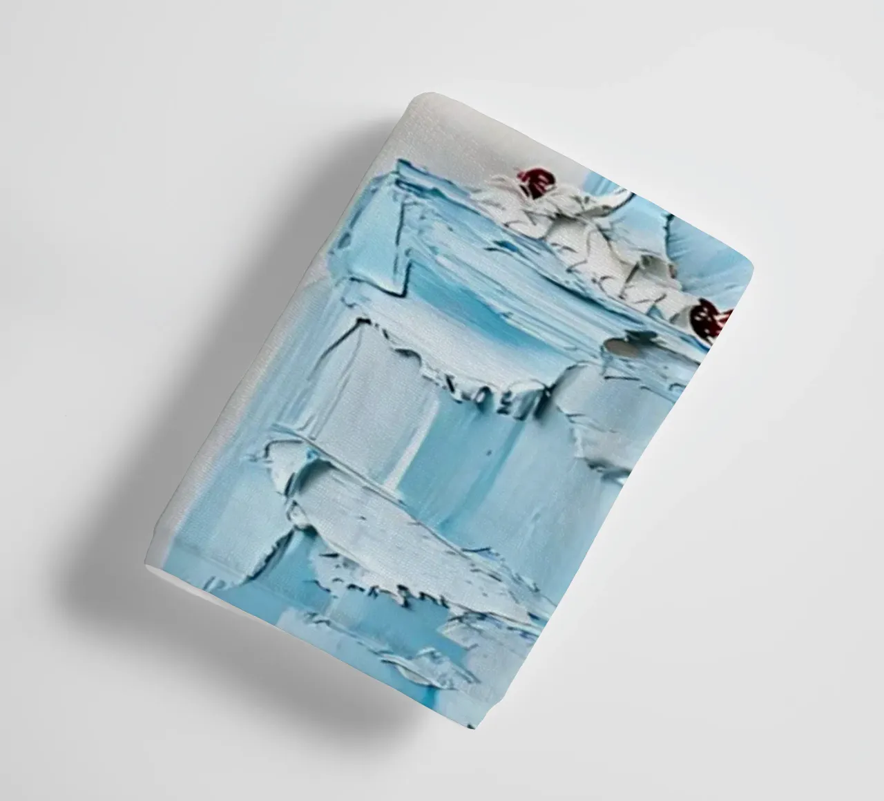 Strukturierte blaue Torte - Impasto Cherry Delight Art Handtuch von ClubArt