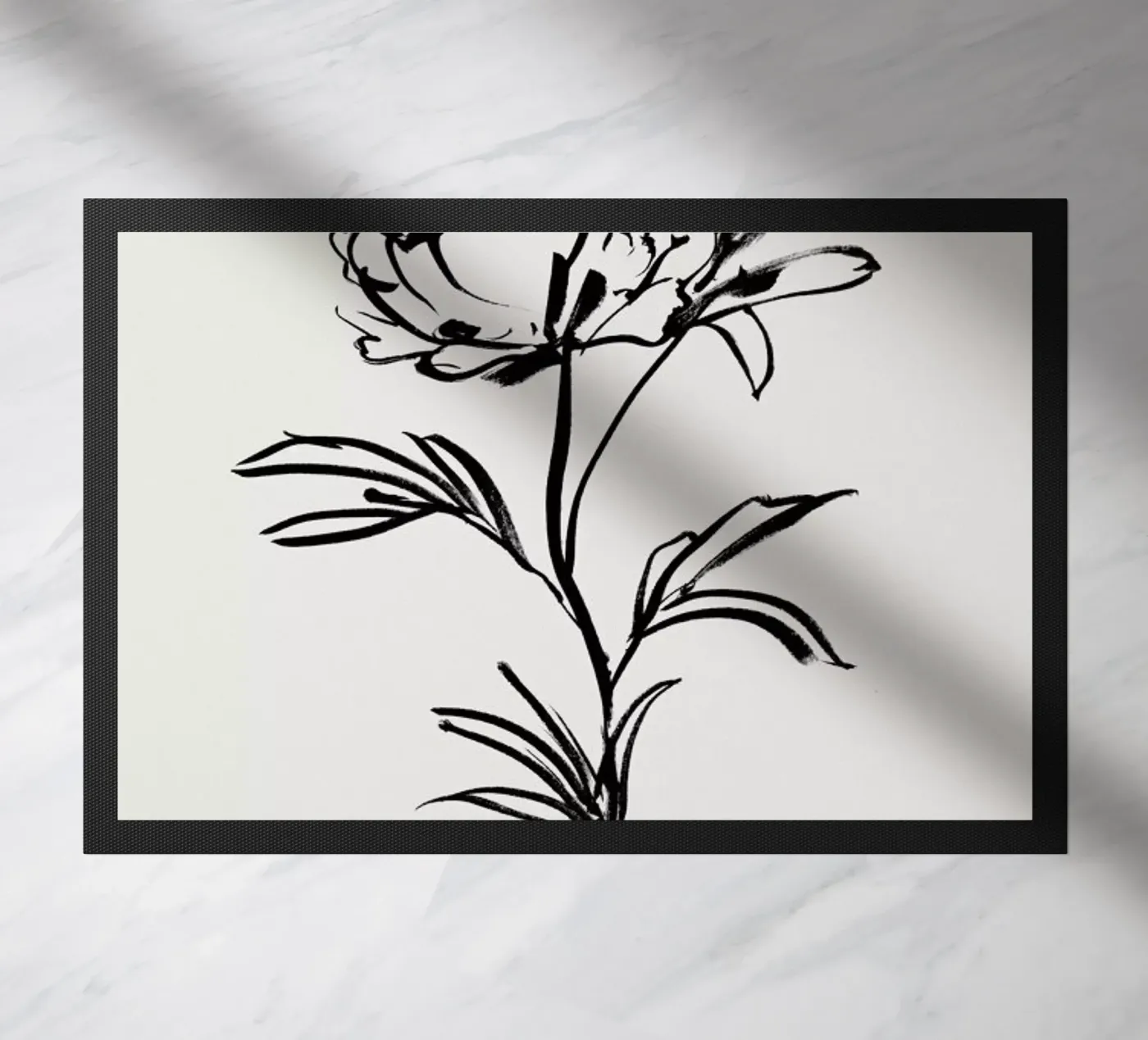 Simple Peony 2 doormat by Graphite