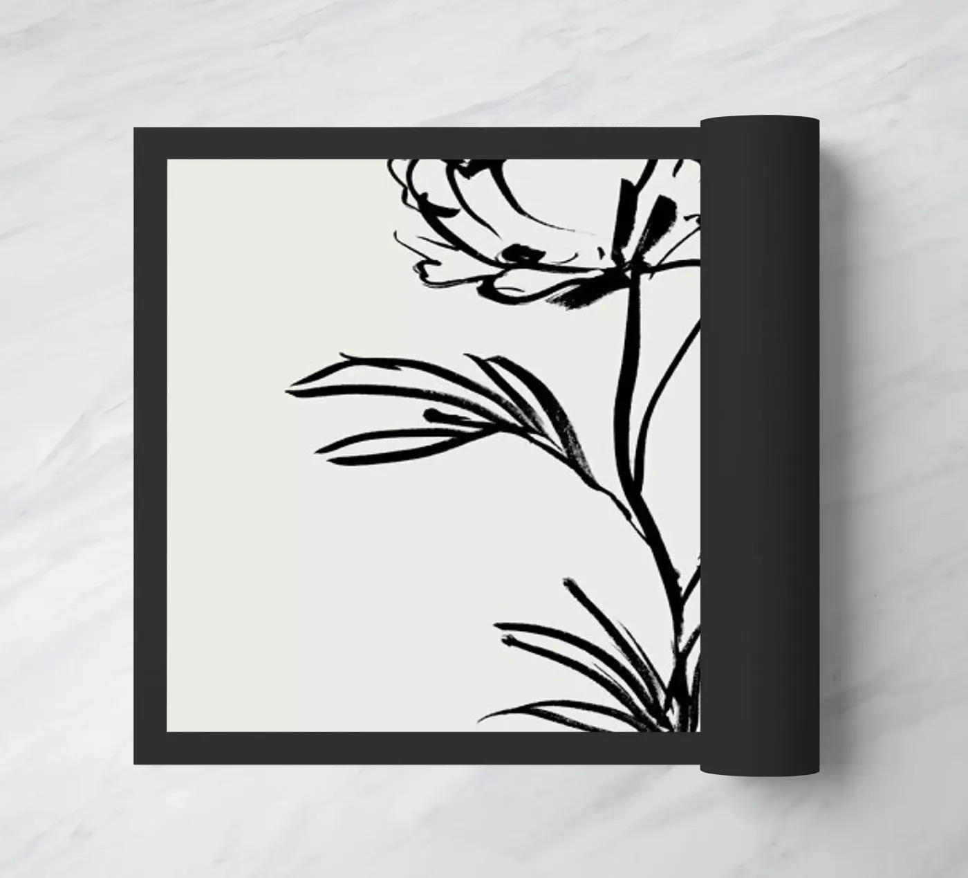 Simple Peony 2 doormat by Graphite