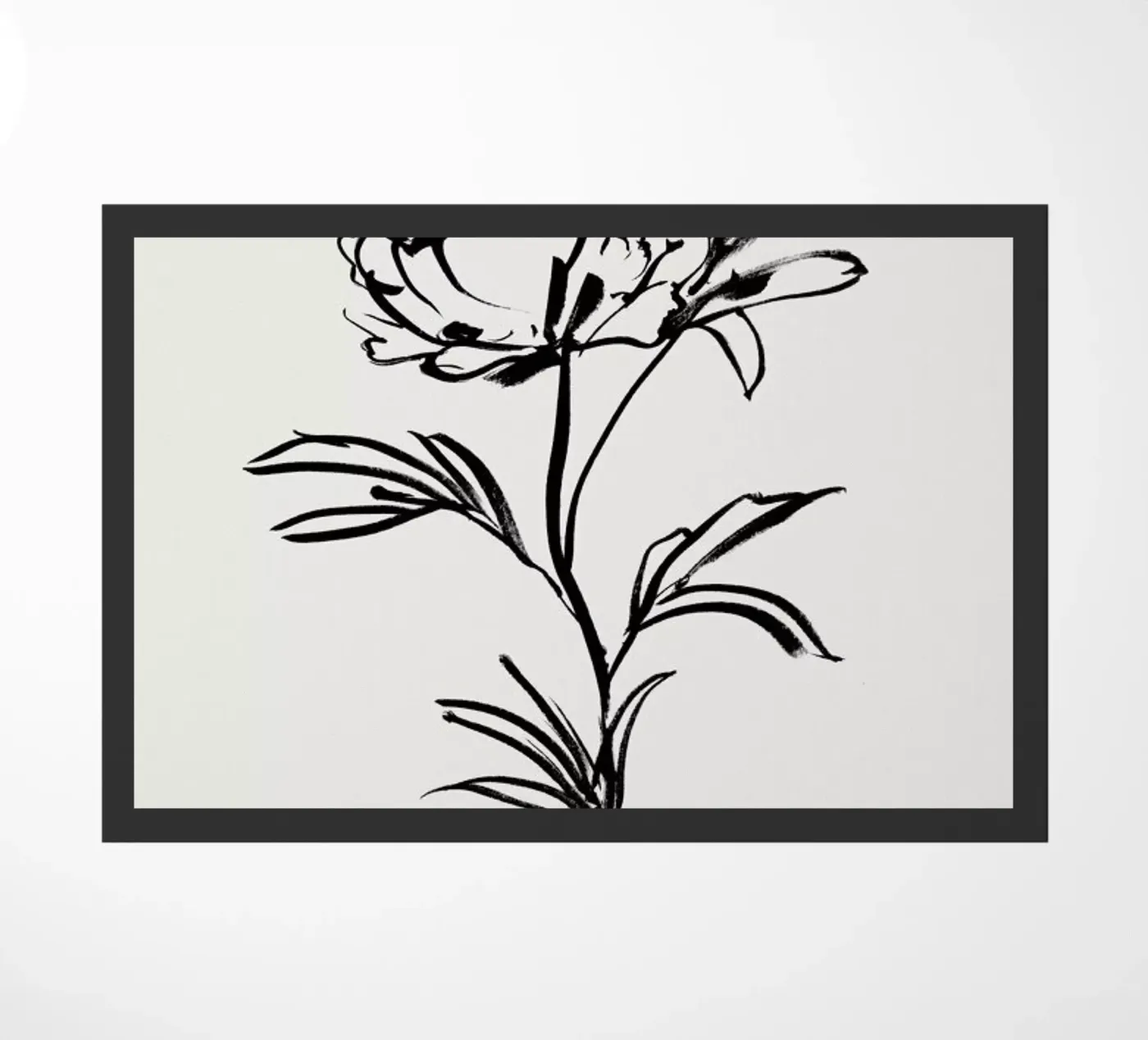 Simple Peony 2 doormat by Graphite