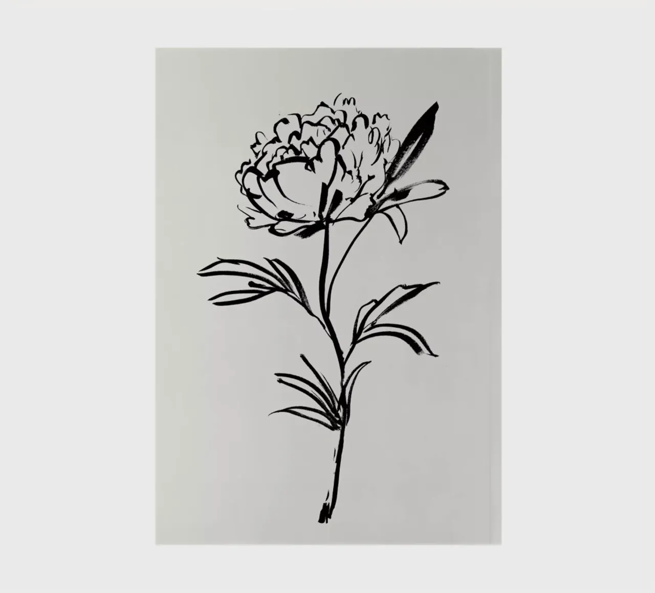 Simple Peony 2 notebook by Graphite
