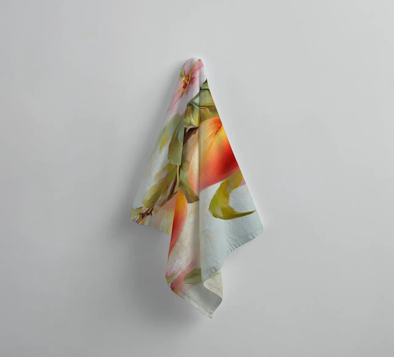 Branche de fleur de pêcher rose - Aquarelle Floral Art Print serviette de bain de ClubArt