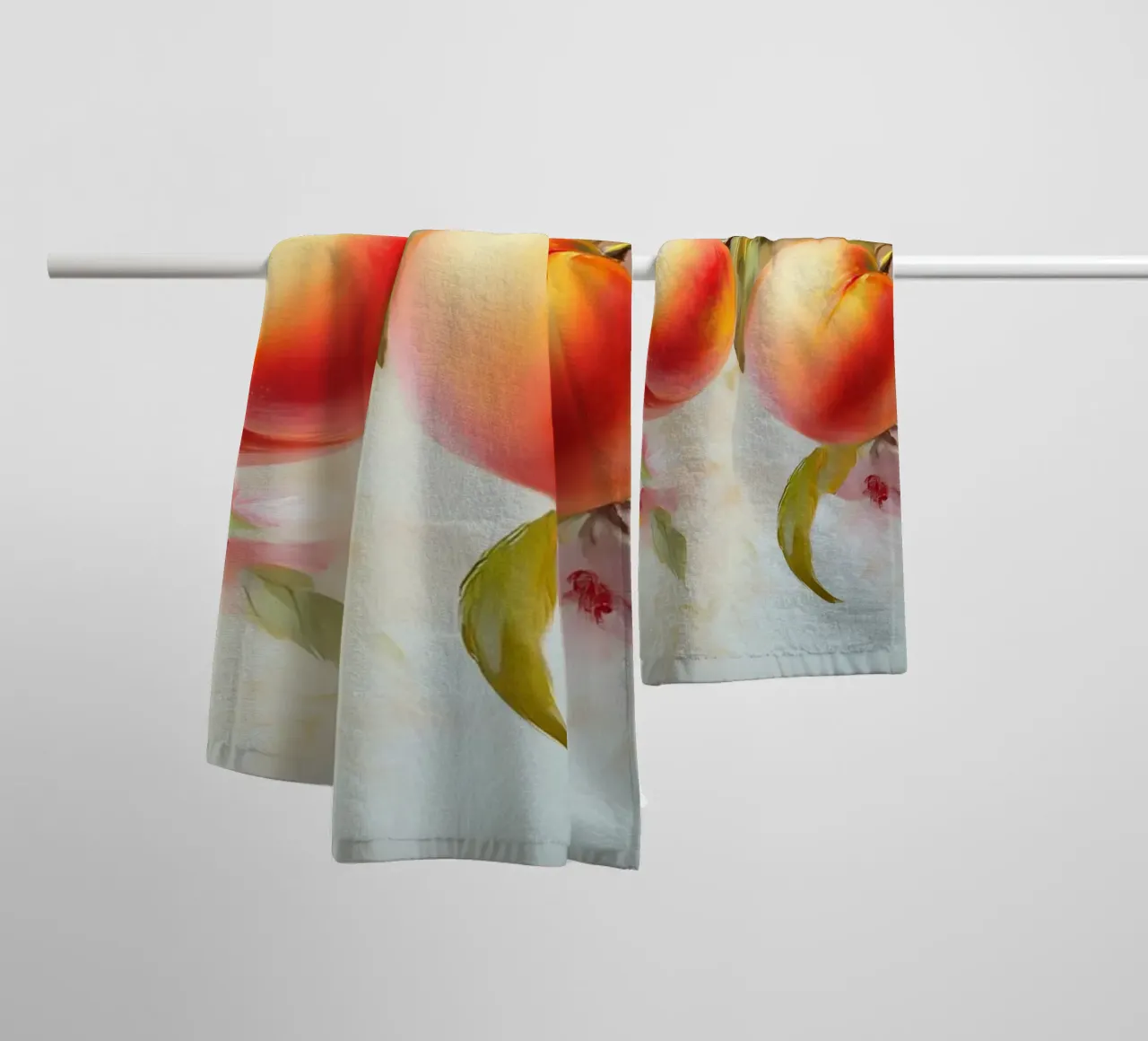 Branche de fleur de pêcher rose - Aquarelle Floral Art Print serviette de bain de ClubArt