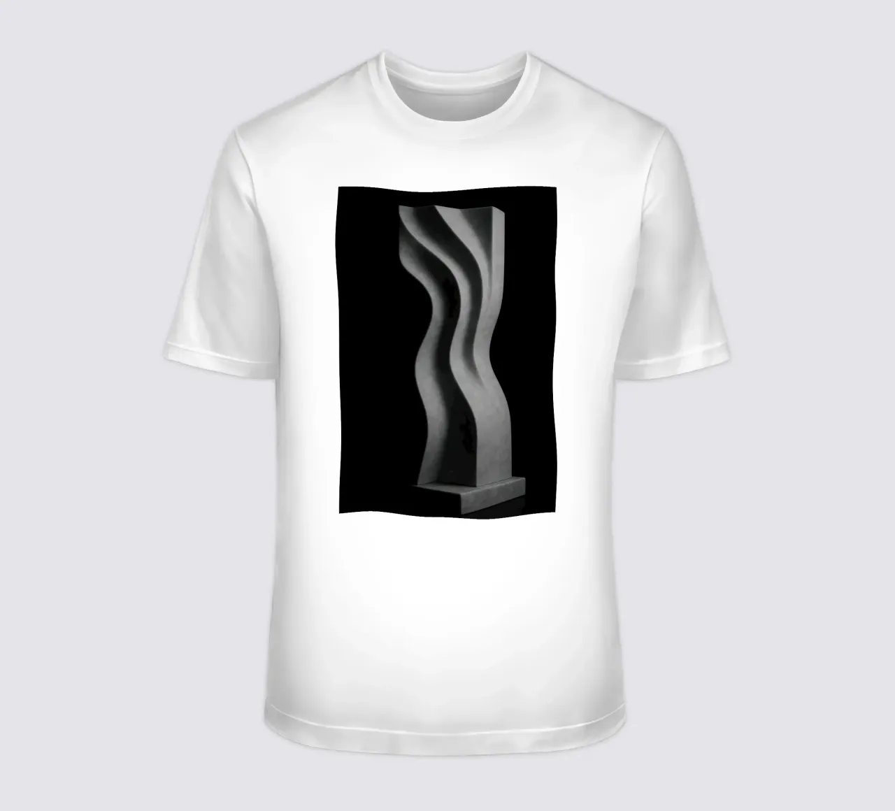 Scultura verticale - Vibrazioni geometriche t-shirt da Black & White