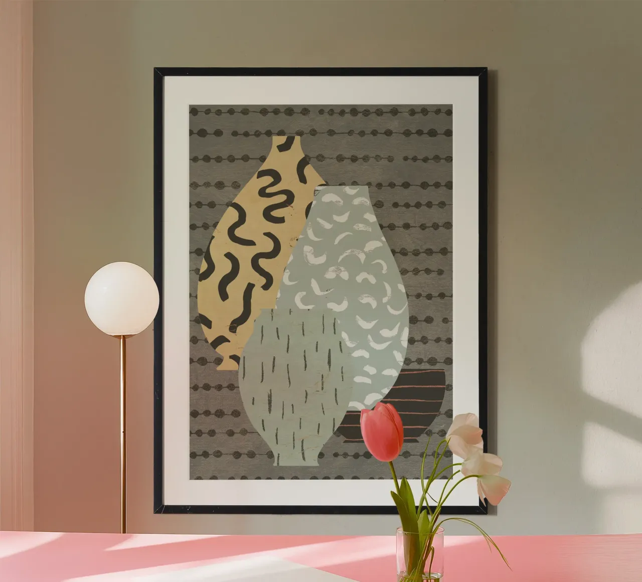 Pottery Poem No 01 poster con telaio in plastica da treechild