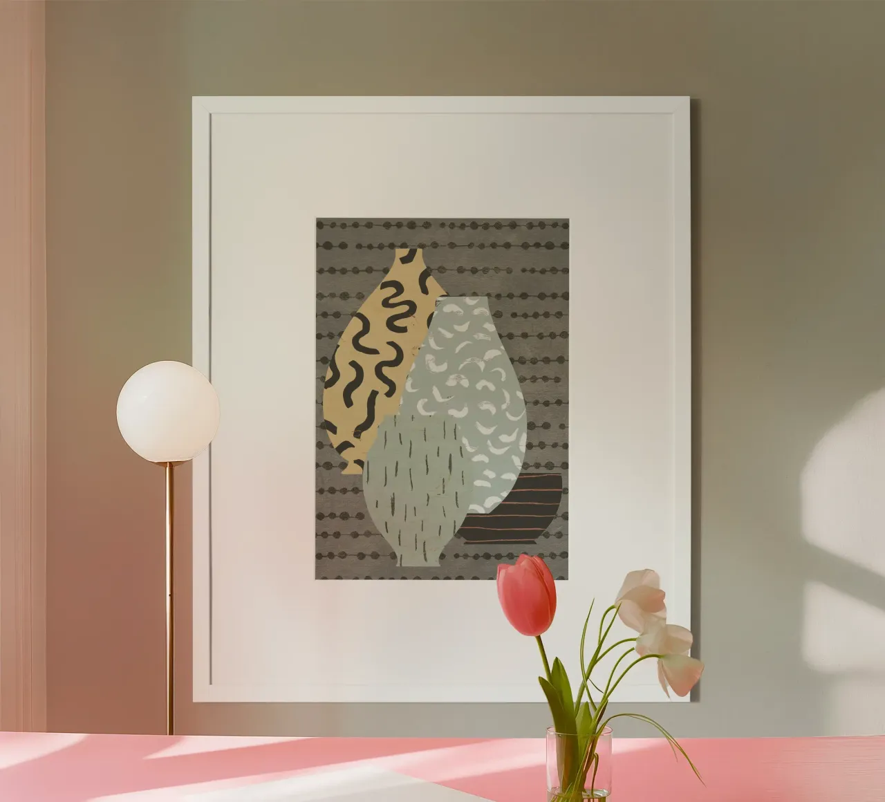 Pottery Poem No 01 poster con telaio in plastica da treechild