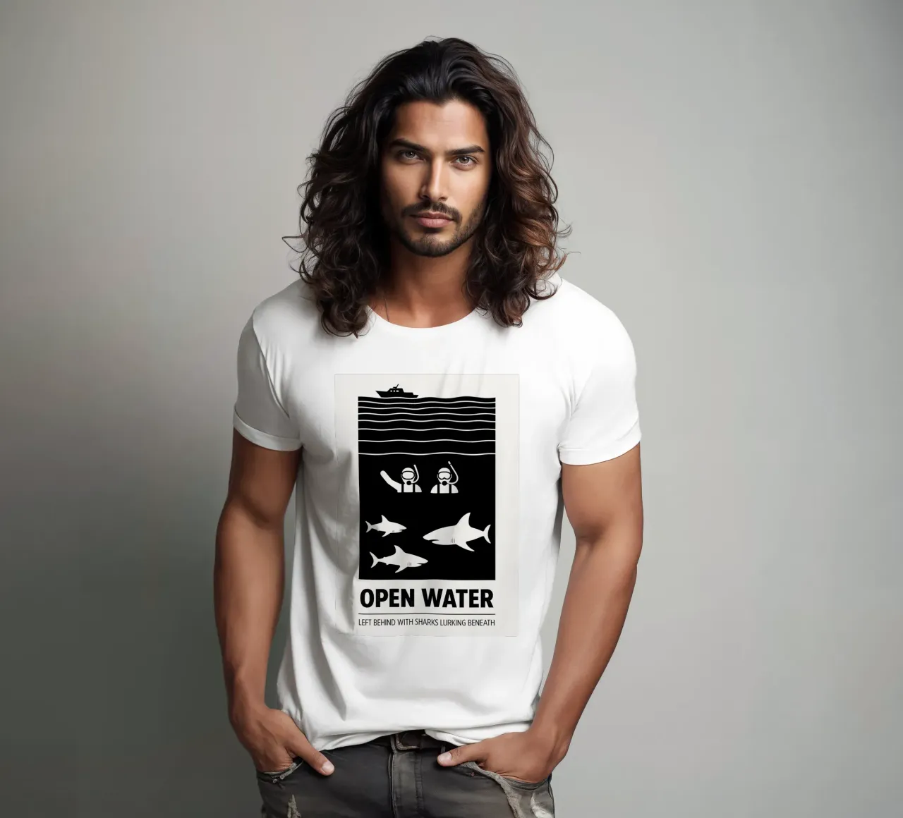 Open Water Print t-shirt da MoviesArt