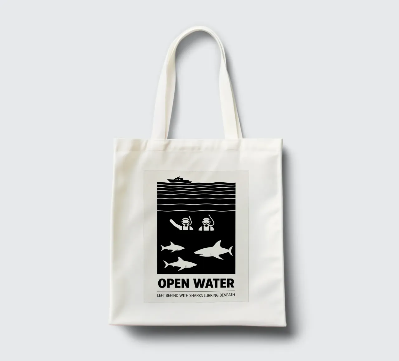 Open Water Print borsa in juta da MoviesArt
