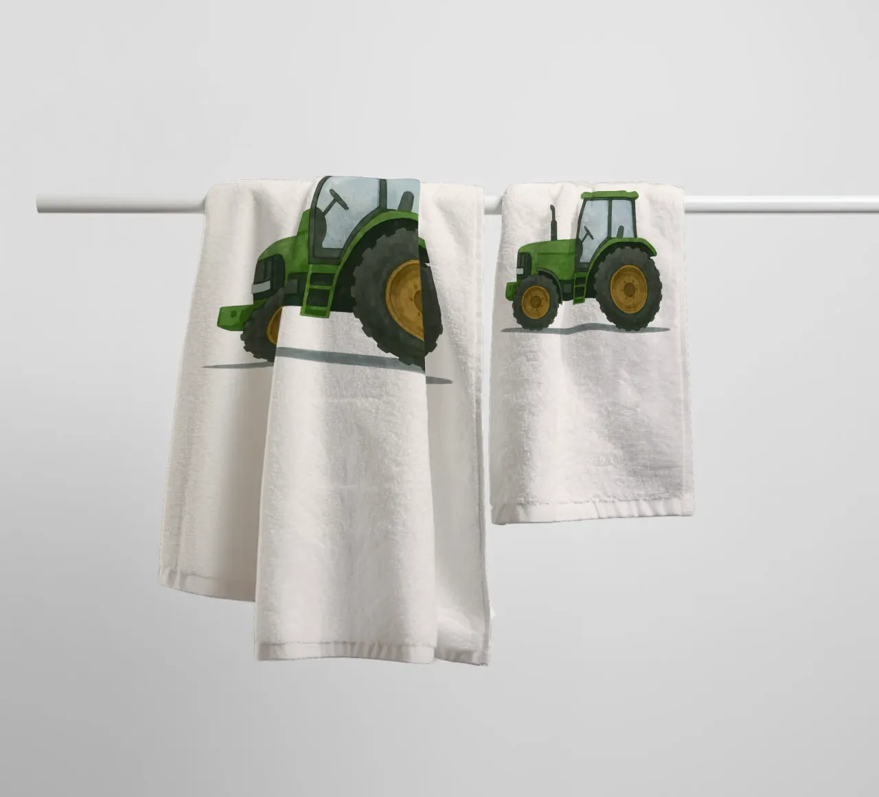 Le géant vert - la force dans les champs serviette de bain de KidzStudio