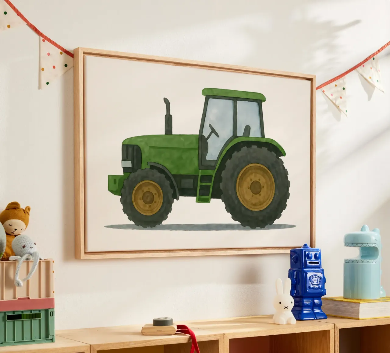 Green giant - power in the field canvas with Floater frame by KidzStudio