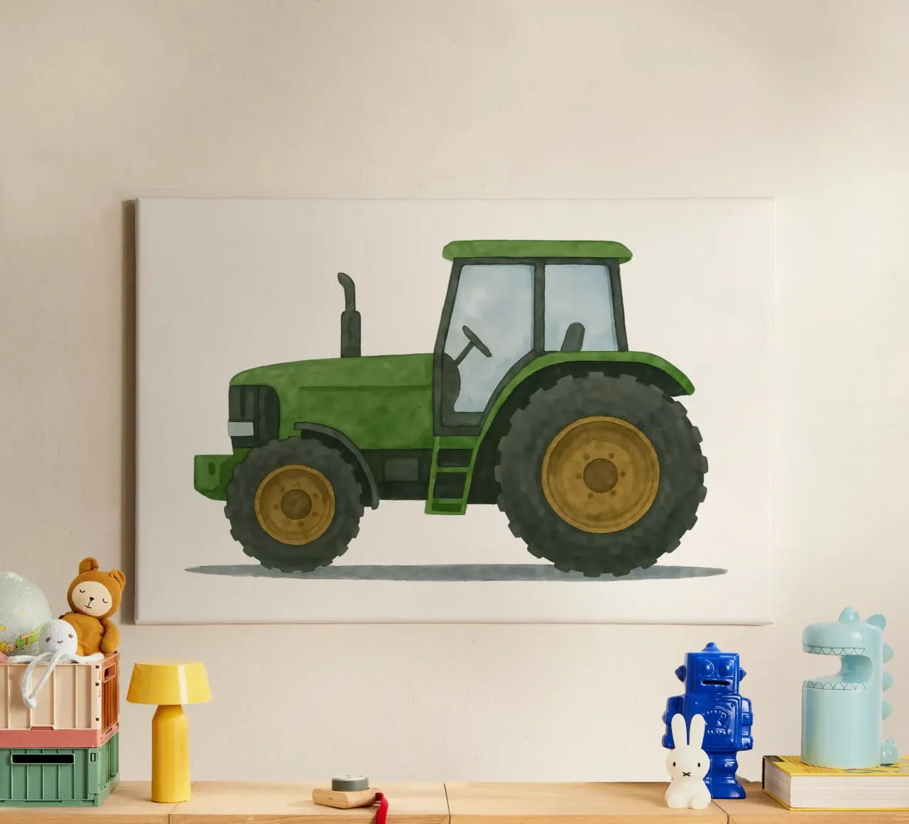 Green giant - power in the field canvas with Floater frame by KidzStudio