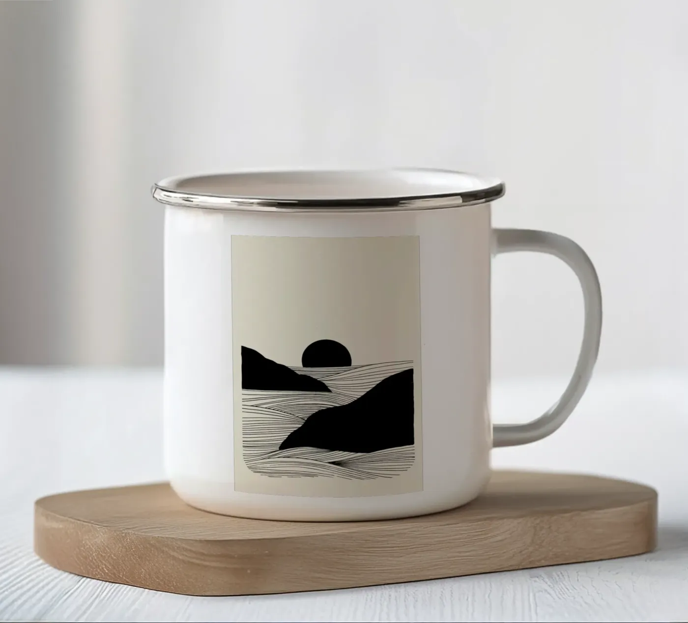 Setting enamel mug by Graphite