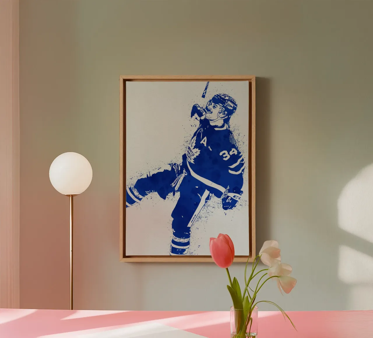 Auston Matthews tela con Cornice a cassetta da tenten