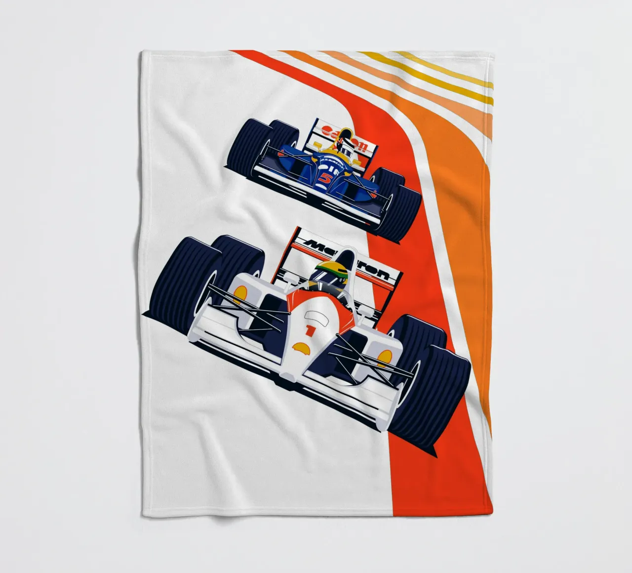 Auto da corsa di Formula d'epoca coperta in pile da Mariel Toigo