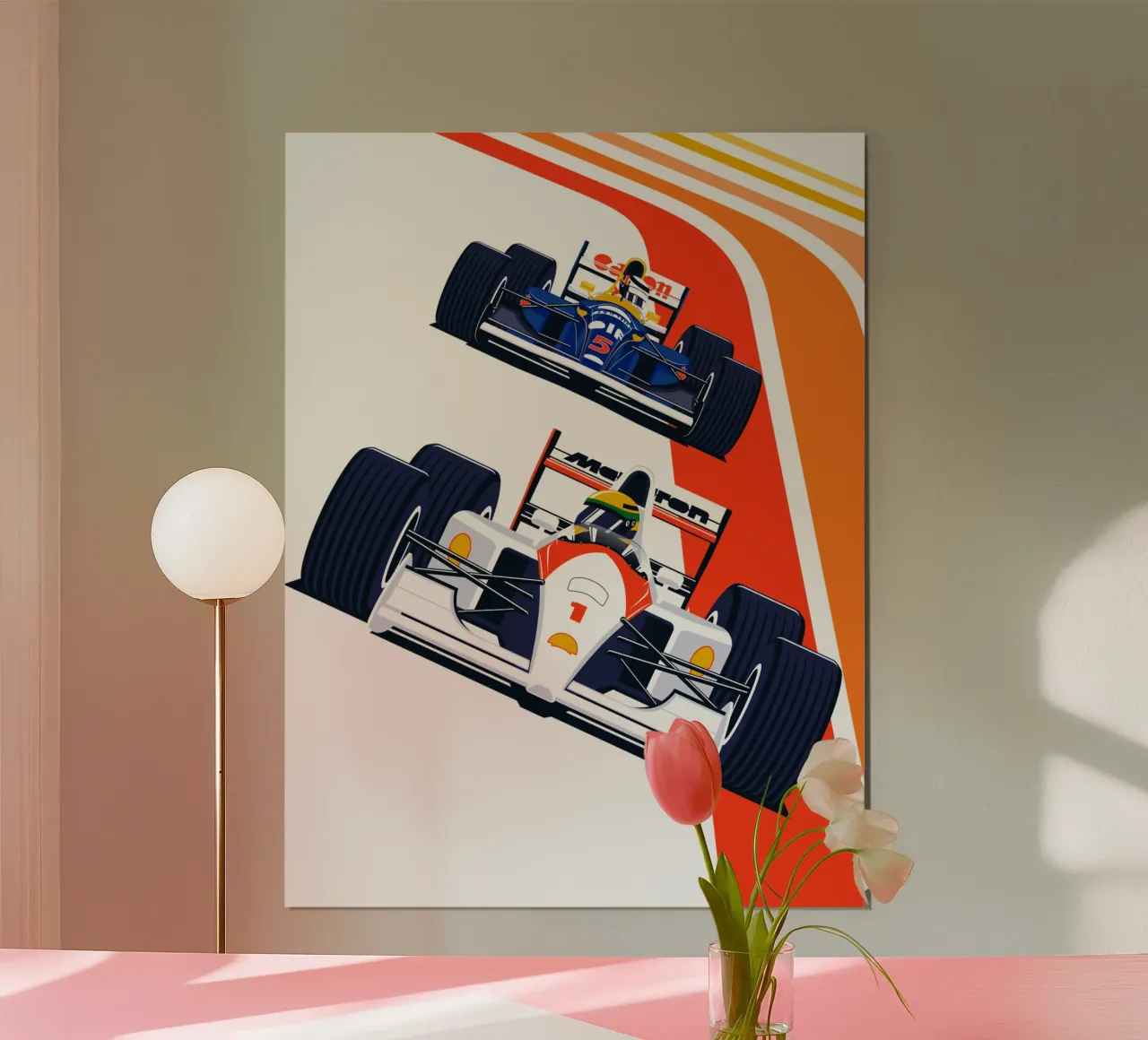 Auto da corsa di Formula d'epoca carta hahnemühle da Mariel Toigo
