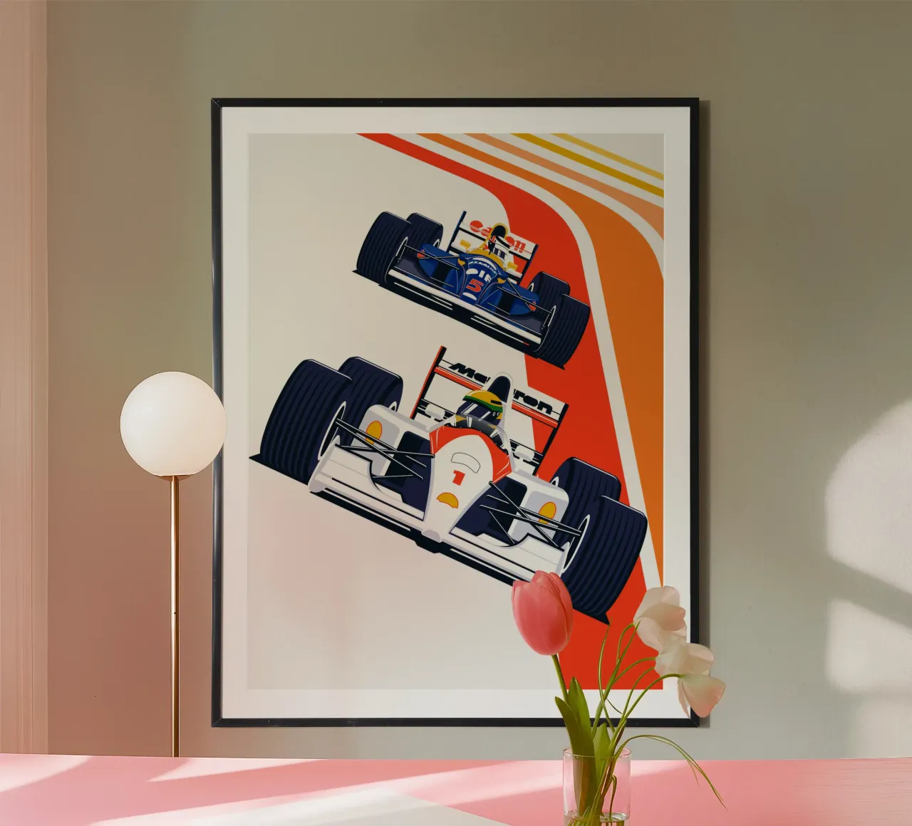 Auto da corsa di Formula d'epoca carta hahnemühle da Mariel Toigo