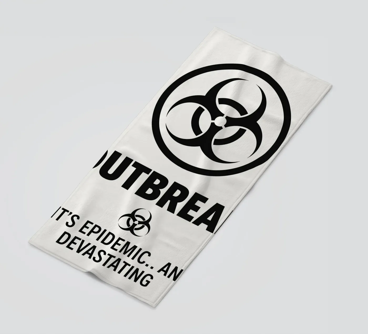 Outbreak Print beach towel by MoviesArt