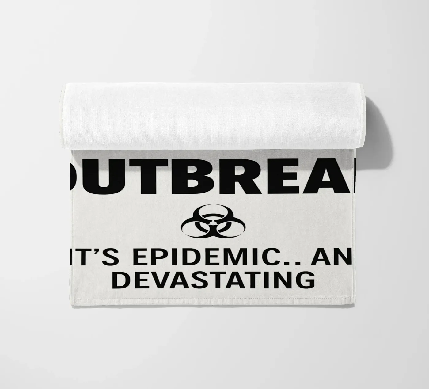 Outbreak Print beach towel by MoviesArt