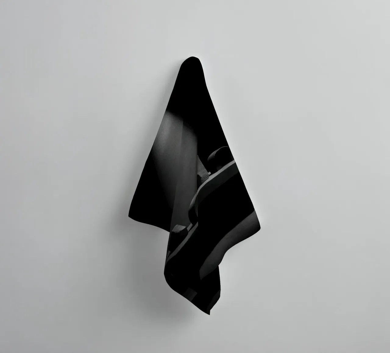 Altar of silence - Primitive sculptures towel by Black & White