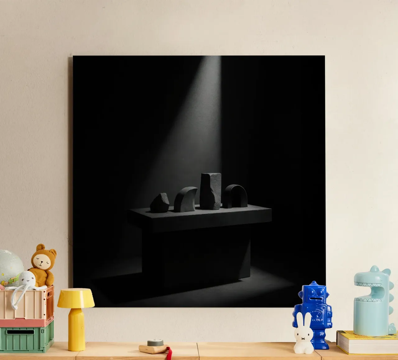 Altare del silenzio - Sculture primitive alluminio dibond da Black & White