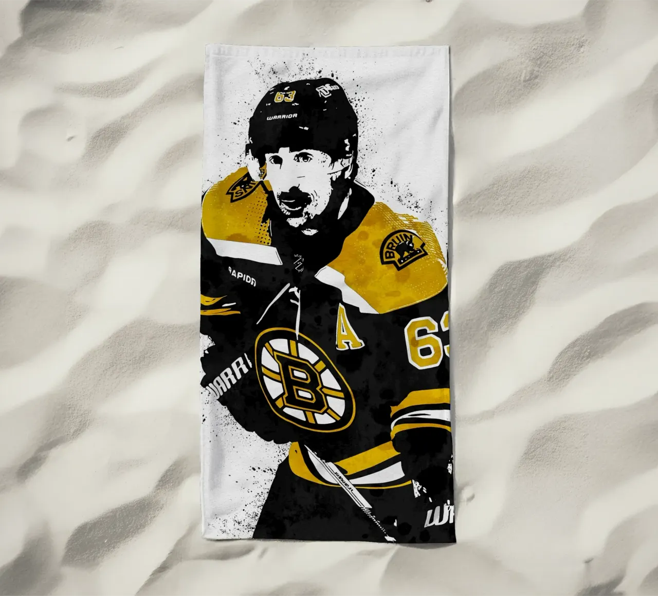Brad Marchand Boston Bruins beach towel by tenten
