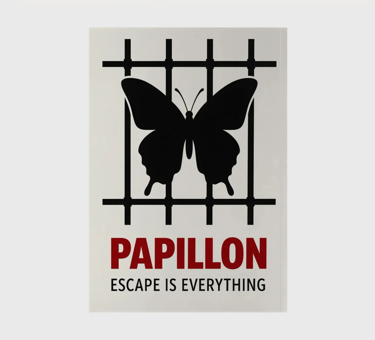 Papillon Print notebook by MoviesArt
