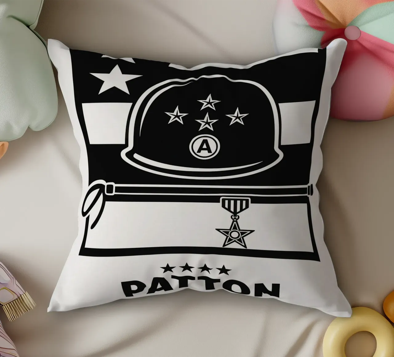 Patton Print cuscino da MoviesArt