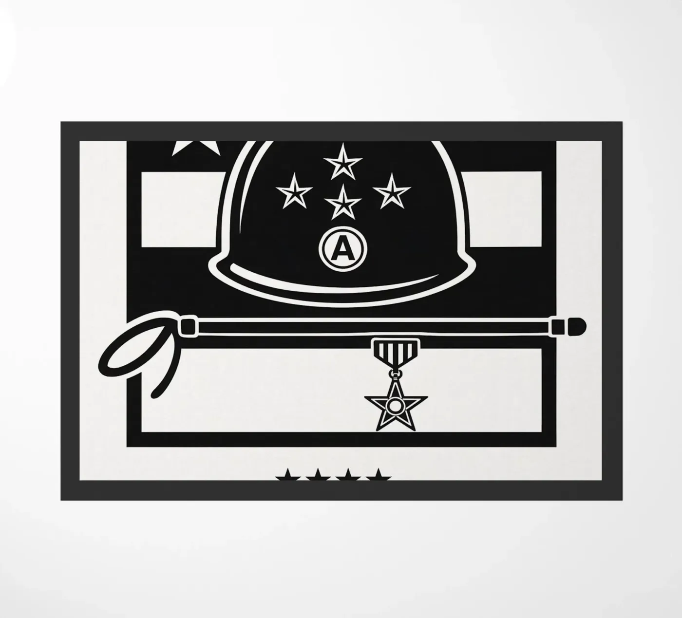 Patton Print deurmat van MoviesArt