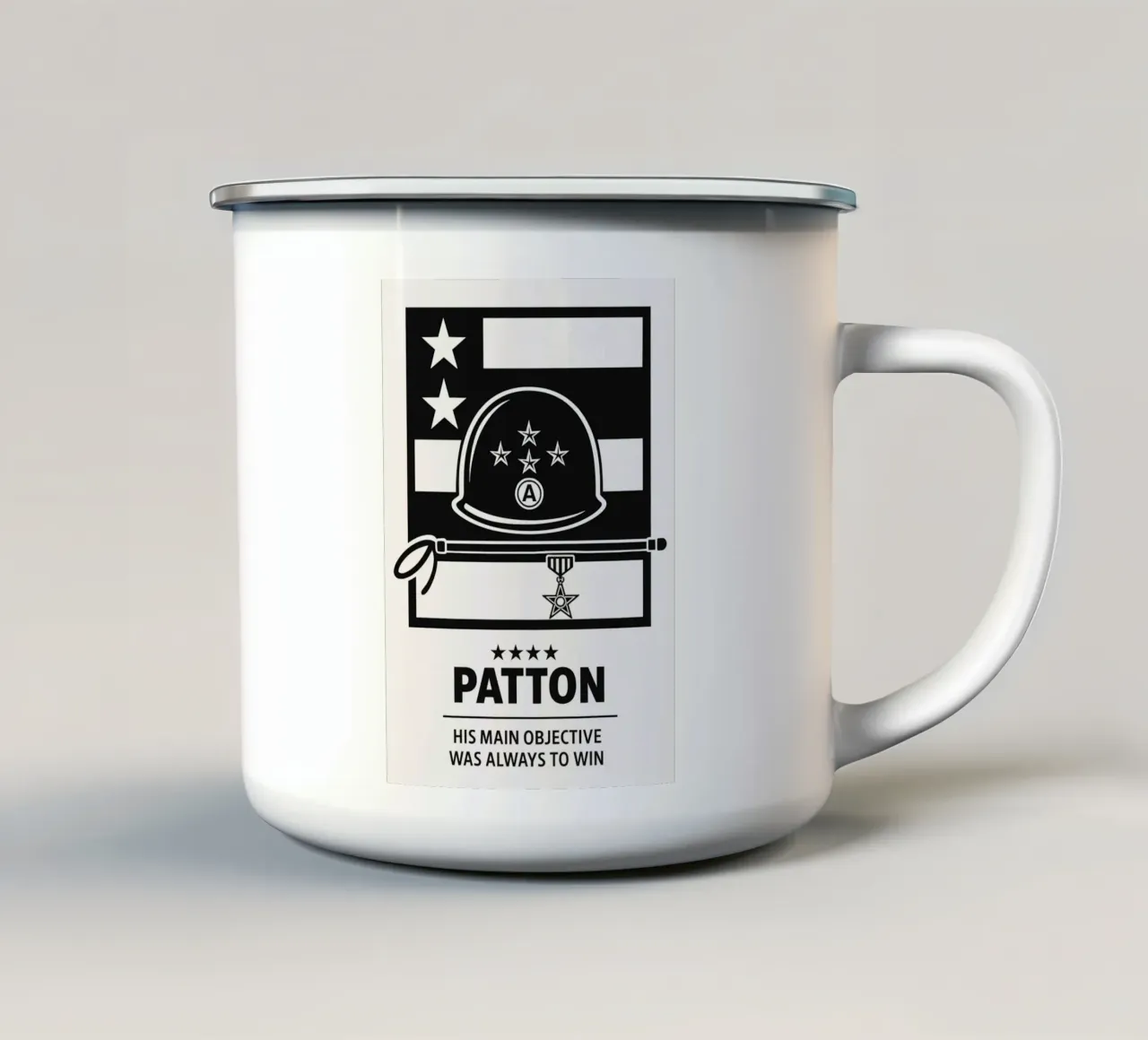 Patton Print tazza in smalto da MoviesArt