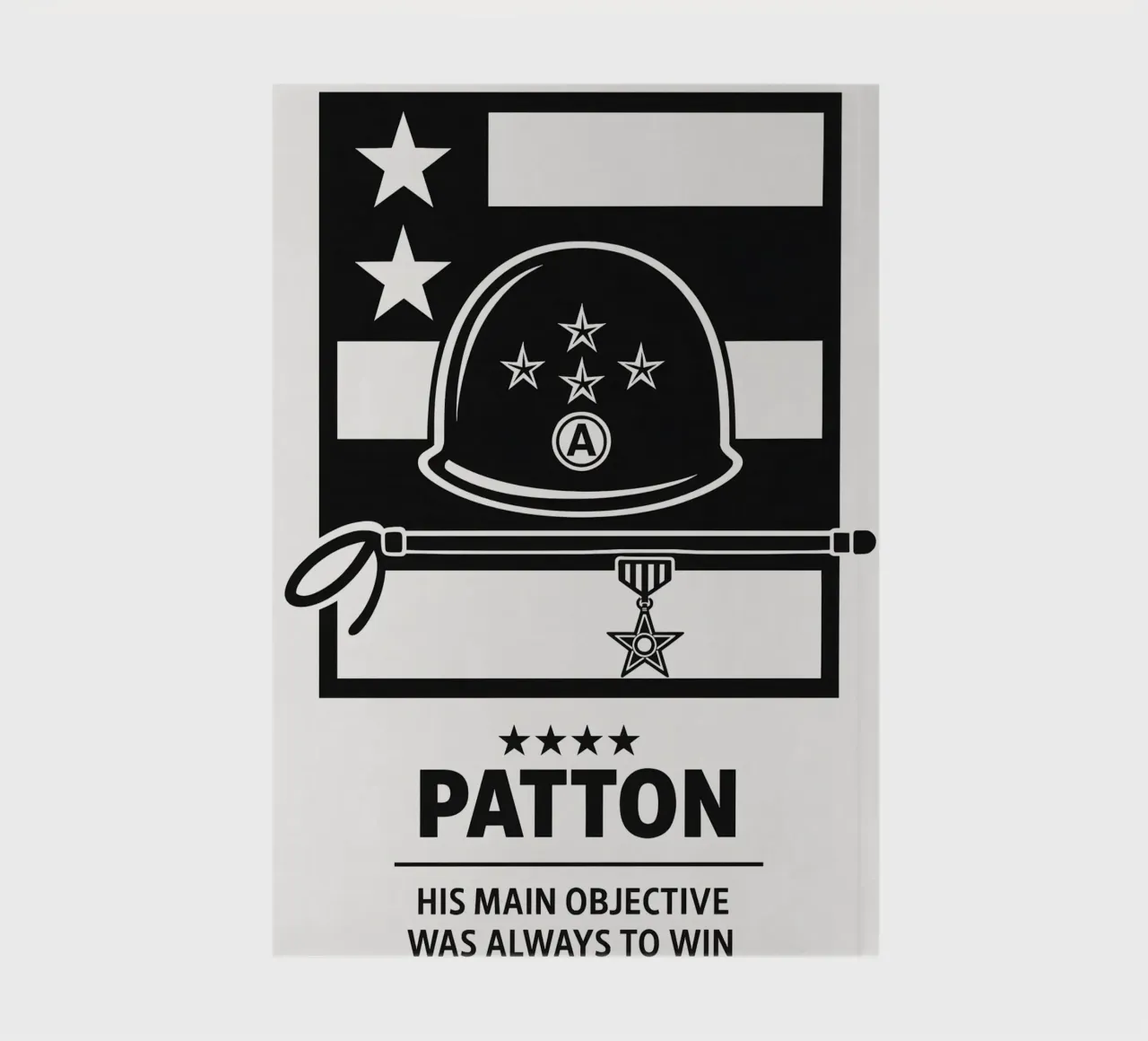 Patton Print notebook by MoviesArt