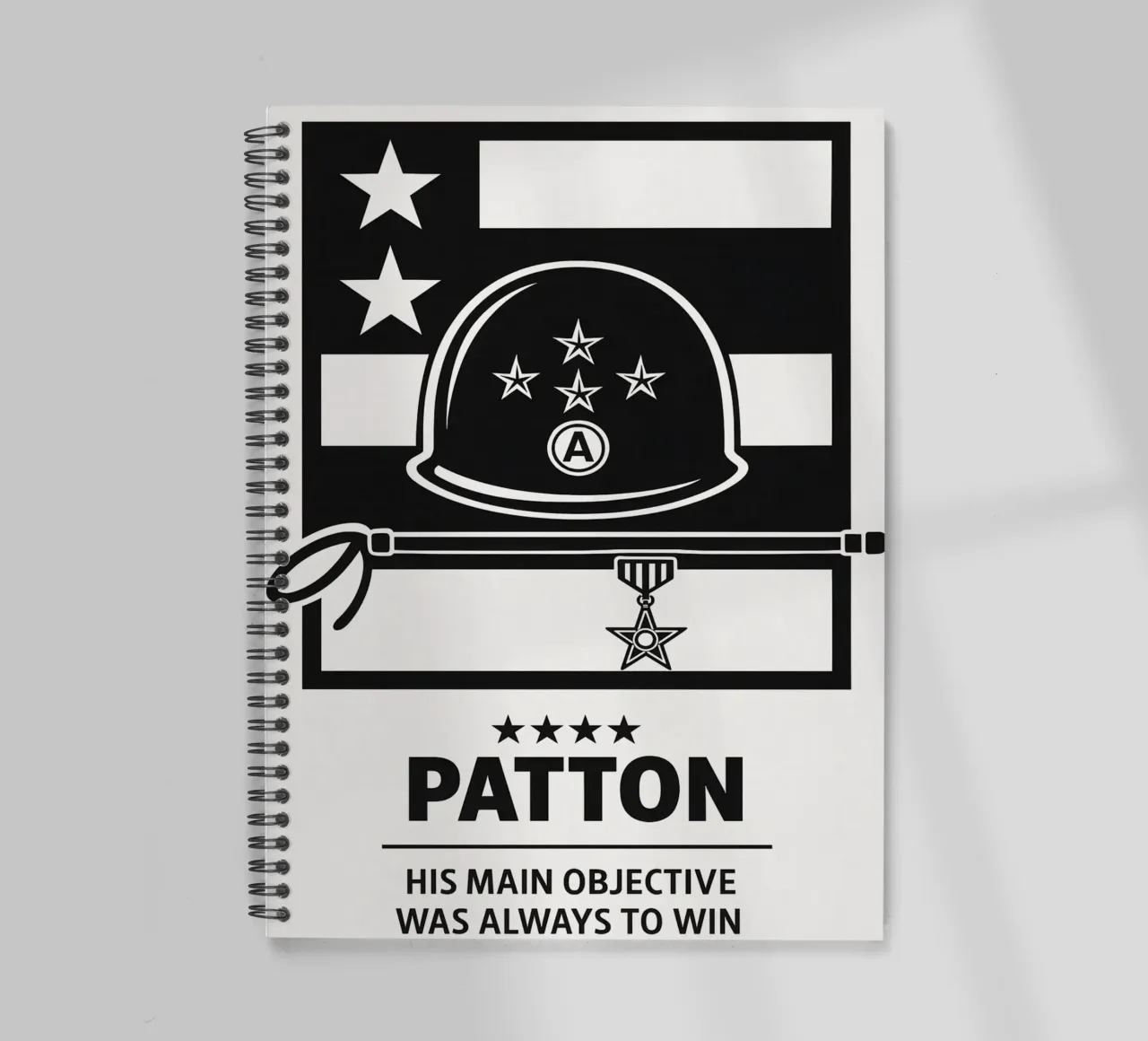 Patton Print spiral notebook by MoviesArt