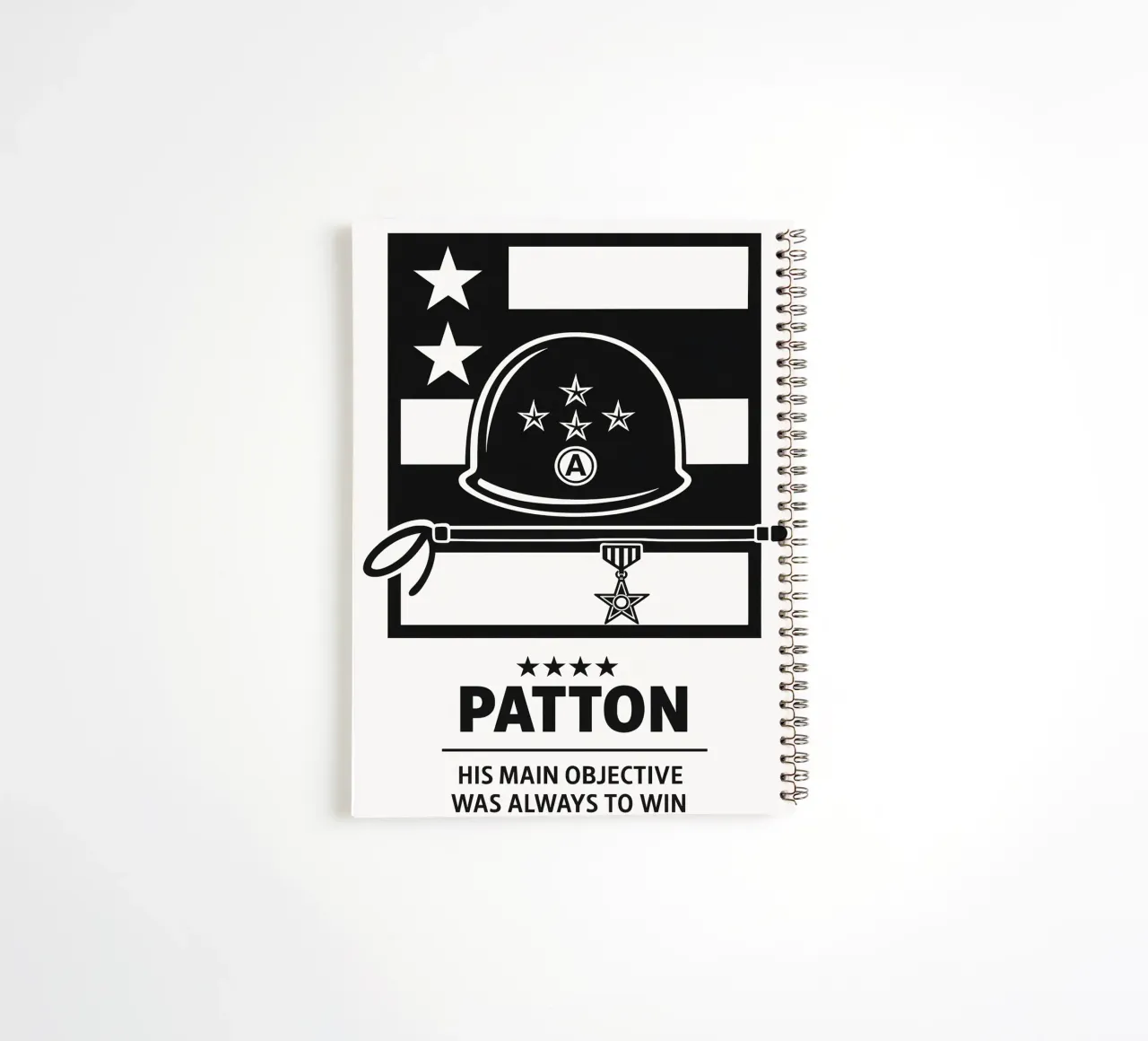 Patton Print spiral notebook by MoviesArt
