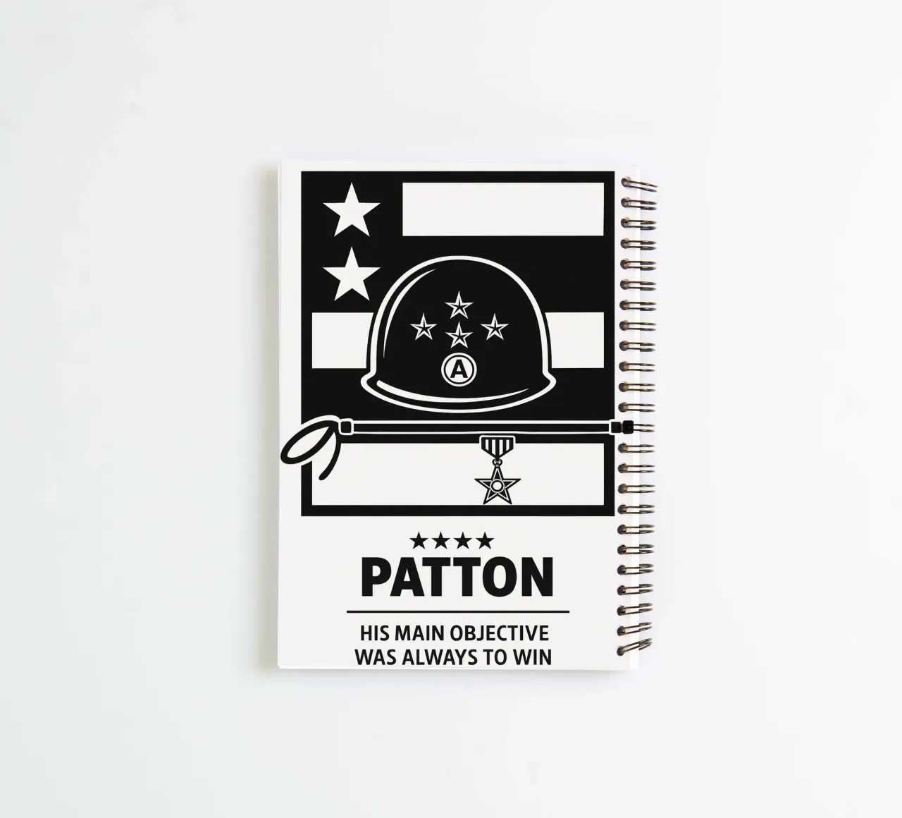 Patton Print spiral notebook by MoviesArt