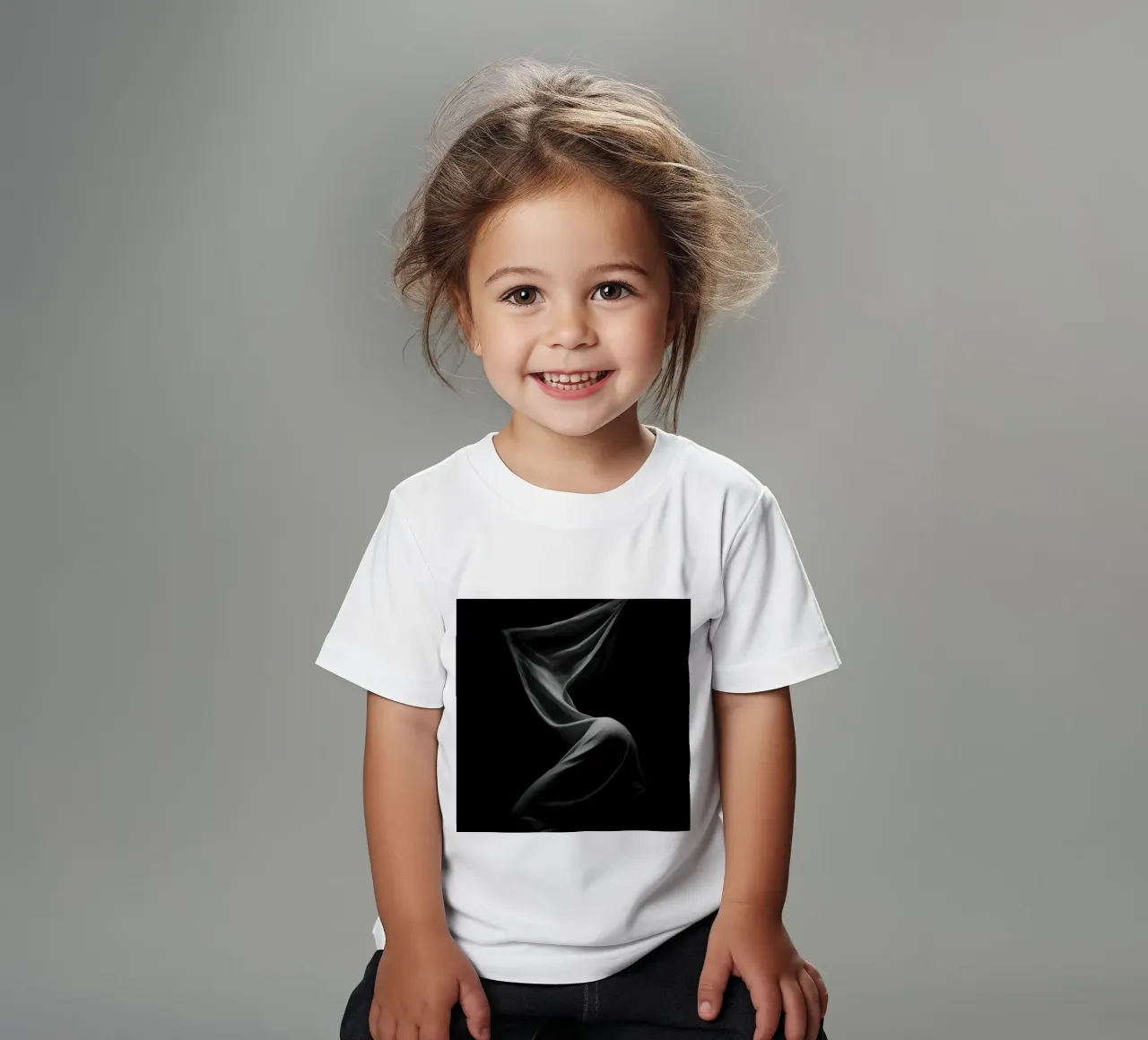 Danse du drapé - Tessuto sospeso t-shirt bambini da Black & White
