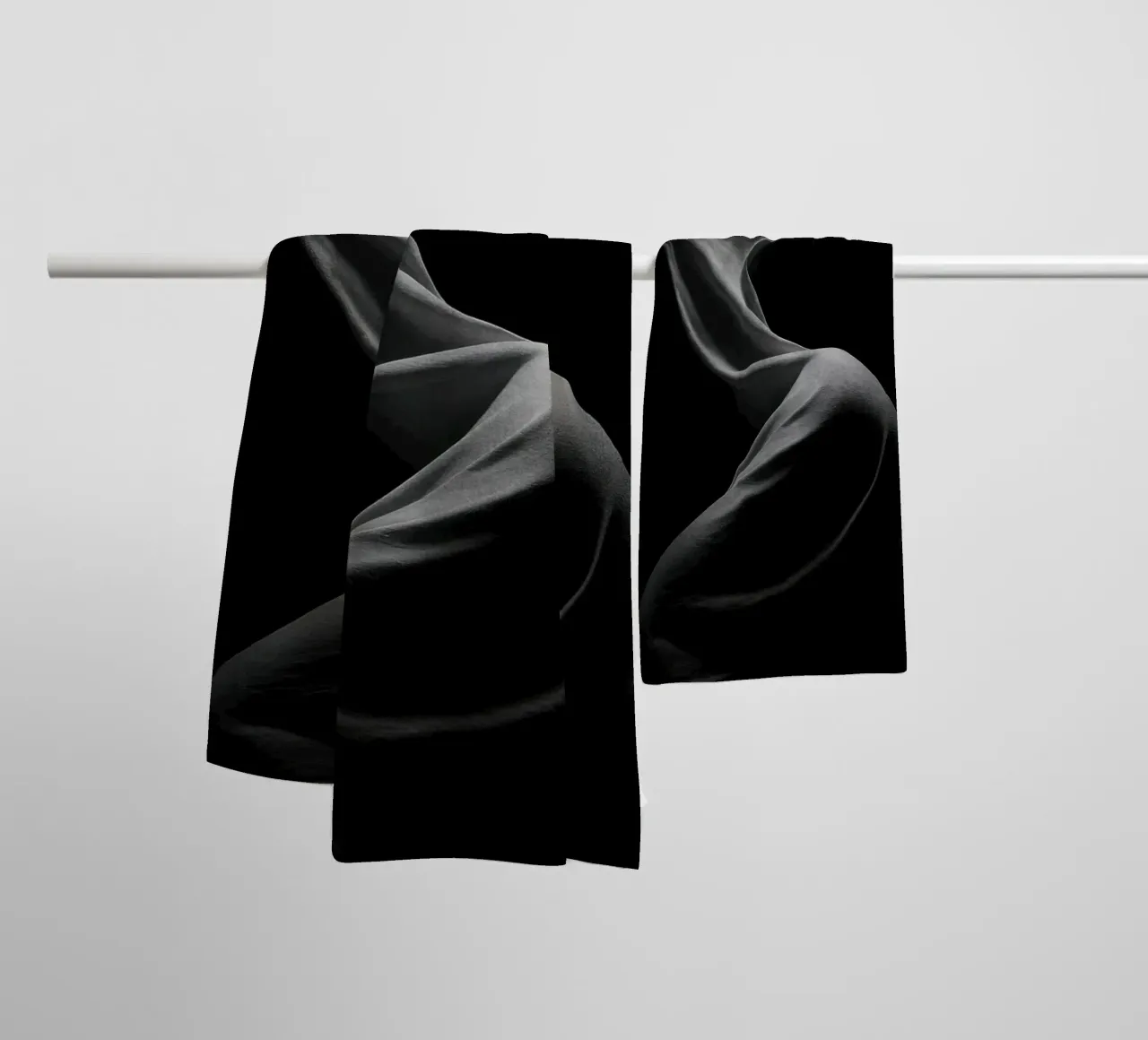 Danse du drapé - Tessuto sospeso asciugamano da bagno da Black & White