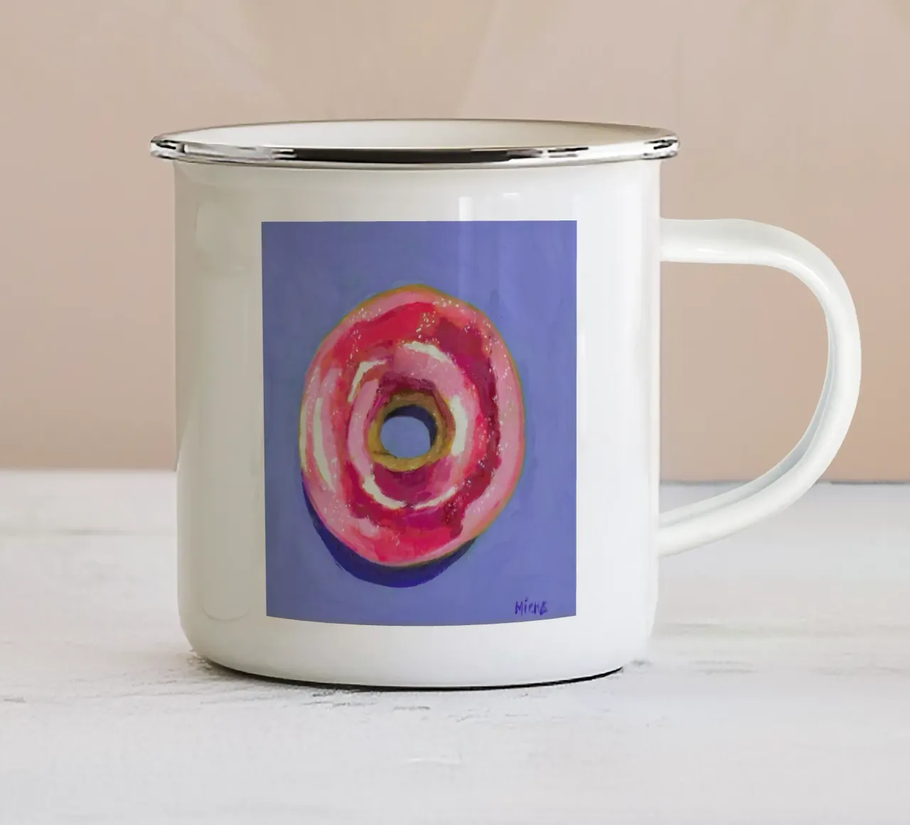Donut tazza in smalto da Miche Watkins
