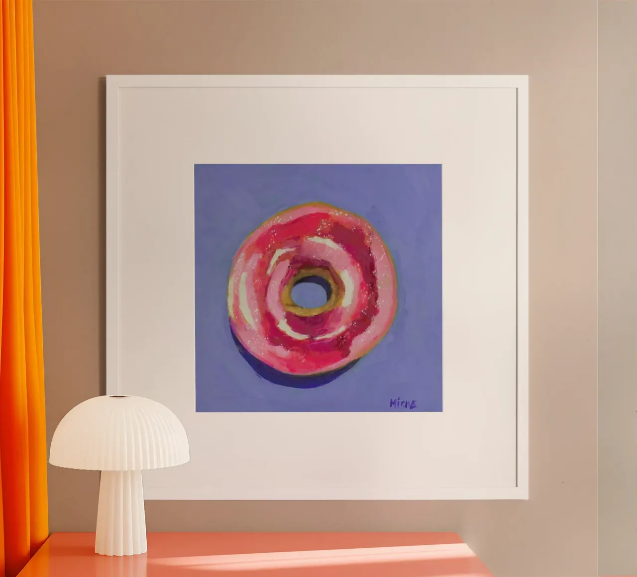 Donut poster con telaio in alluminio da Miche Watkins