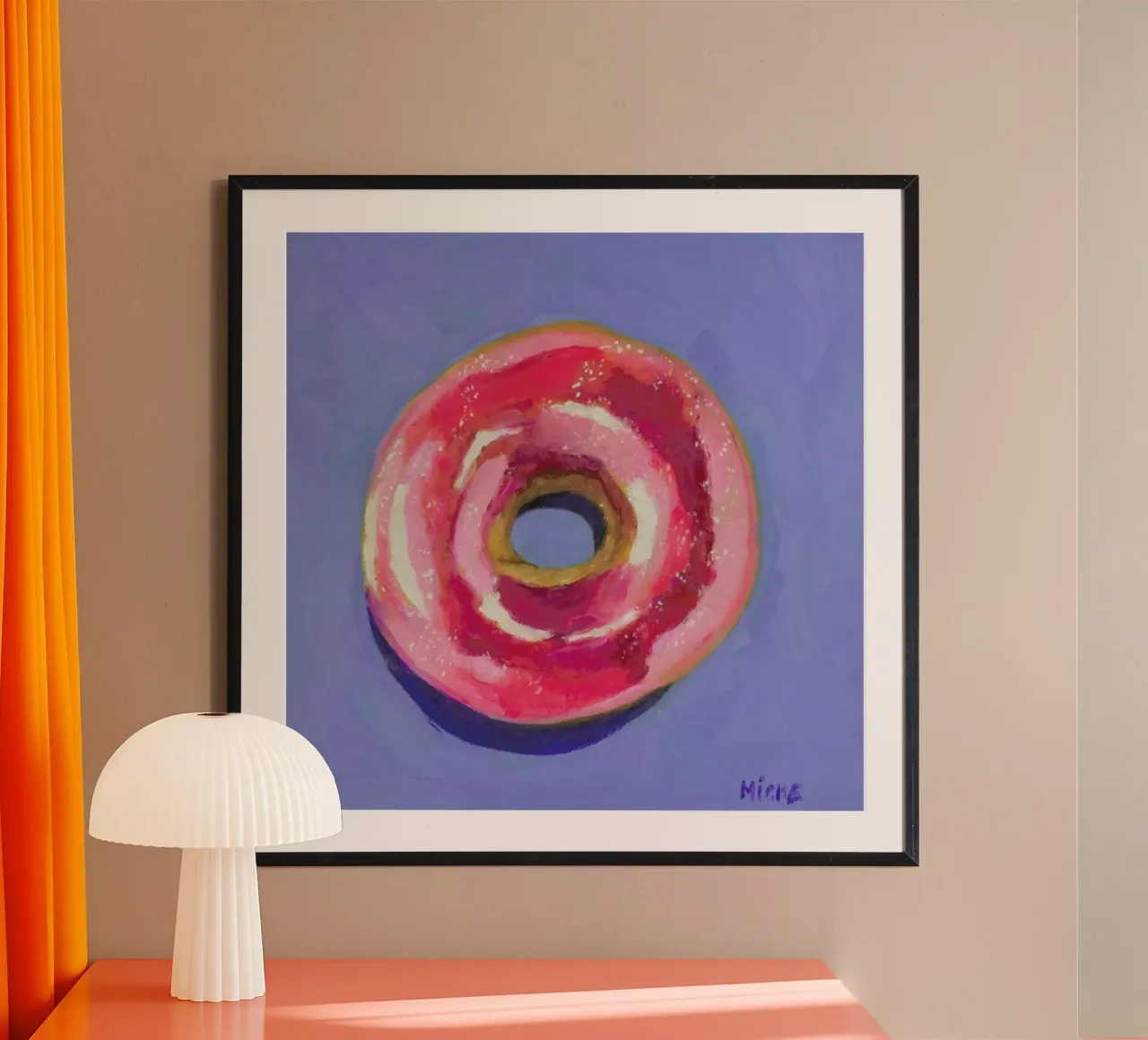 Donut poster con telaio in alluminio da Miche Watkins
