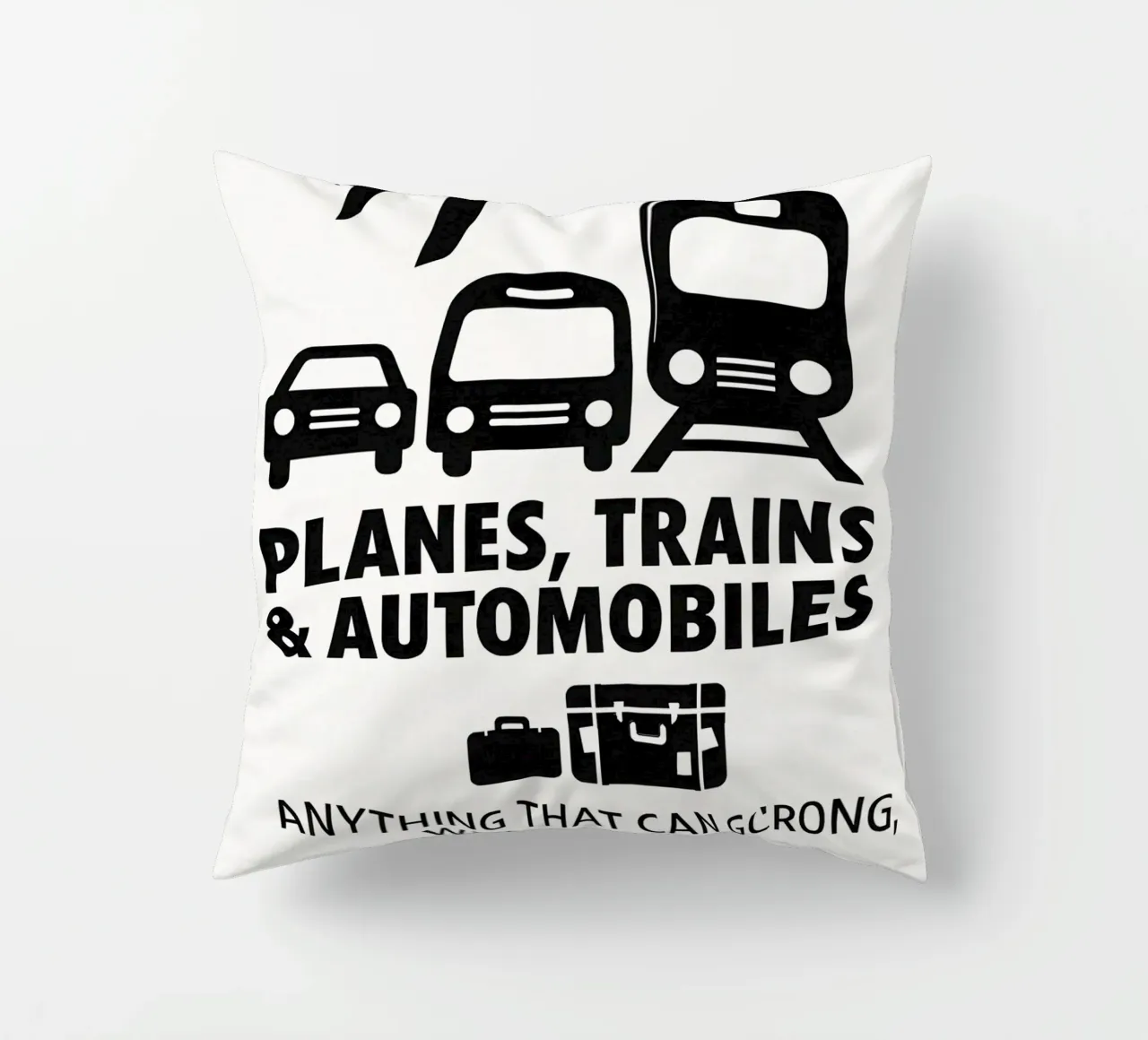 Planes Trains and Automobiles Print cuscino da MoviesArt