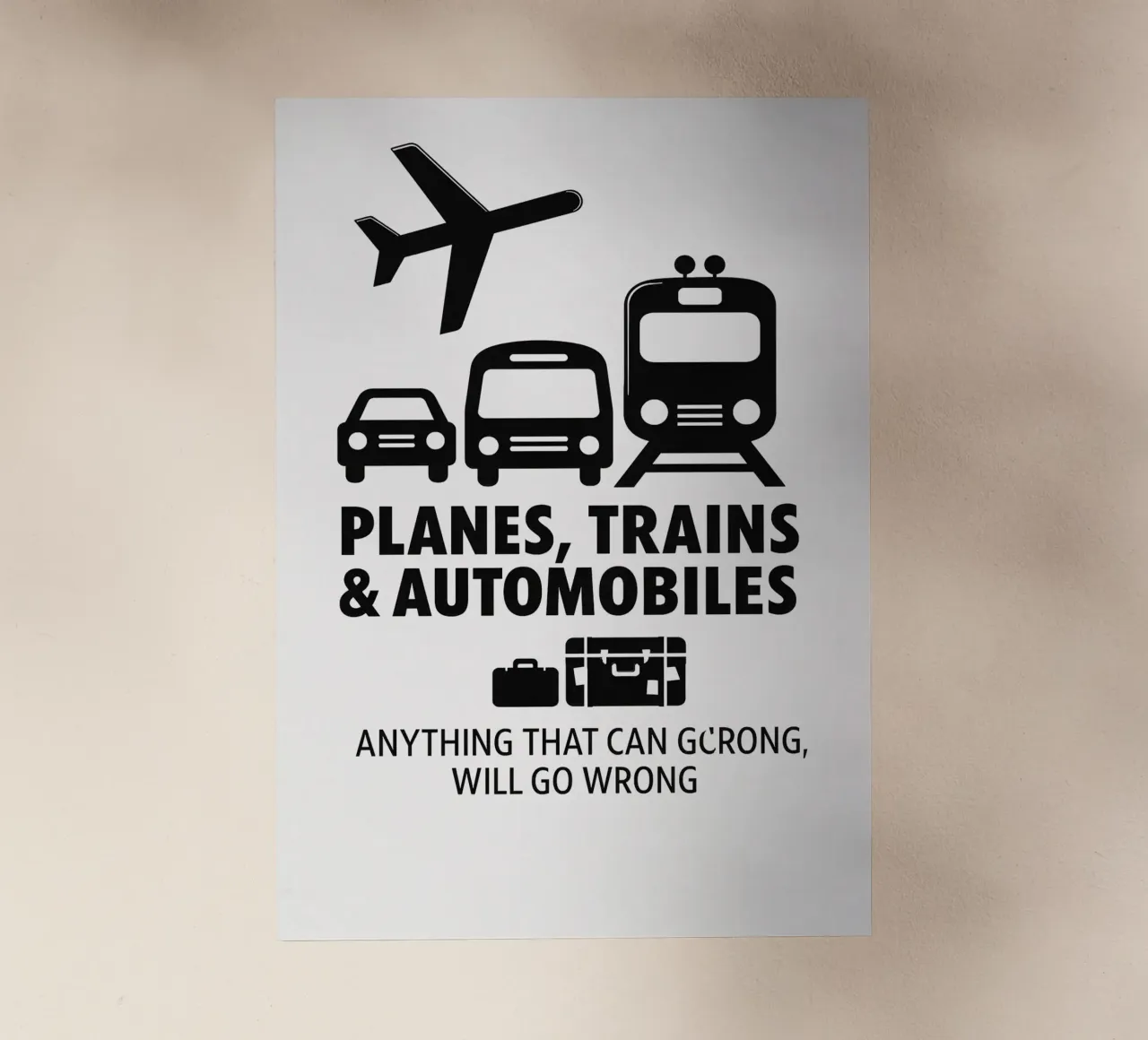 Planes Trains and Automobiles Print pellicola backlit da MoviesArt