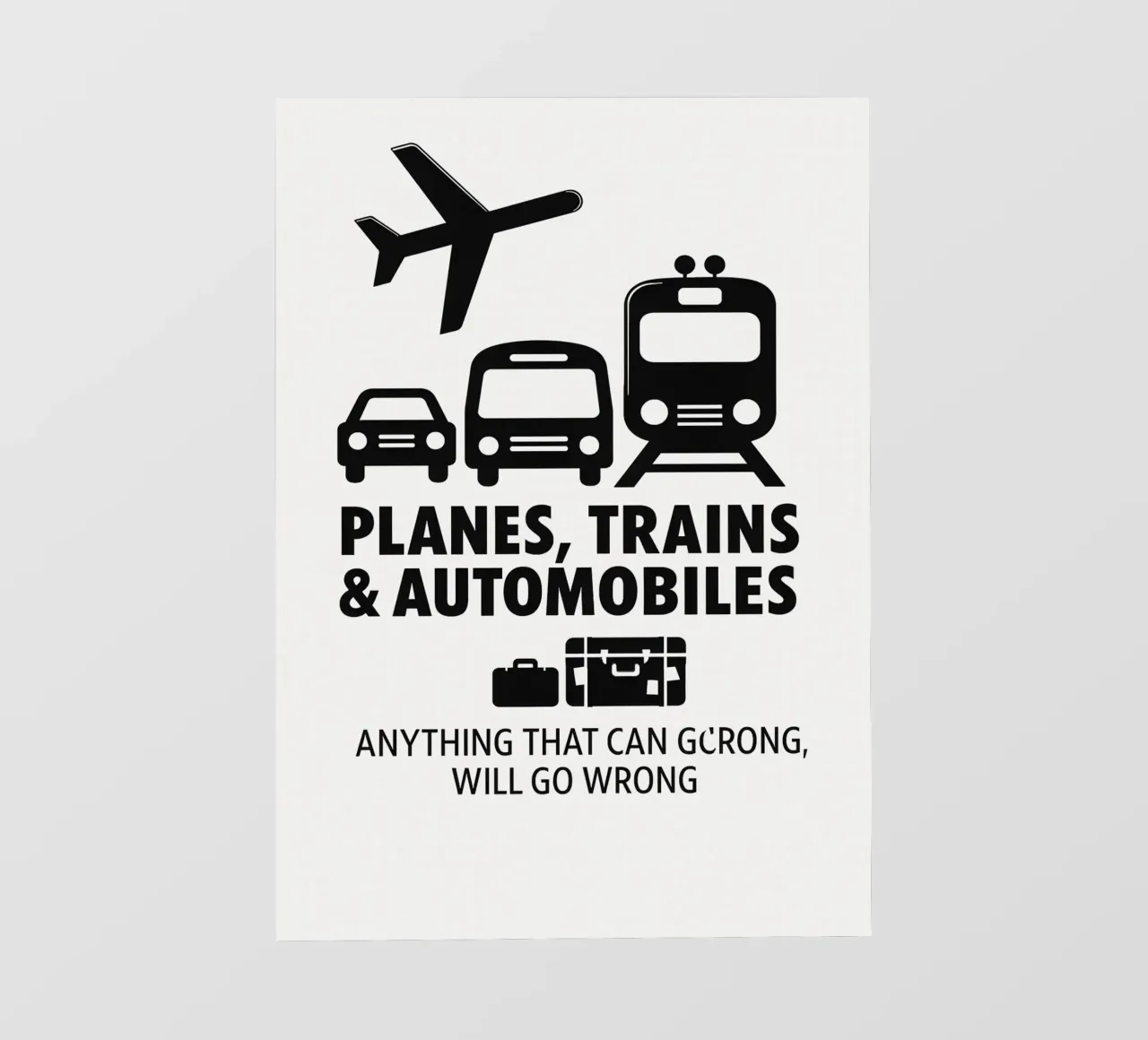 Planes Trains and Automobiles Print pellicola backlit da MoviesArt