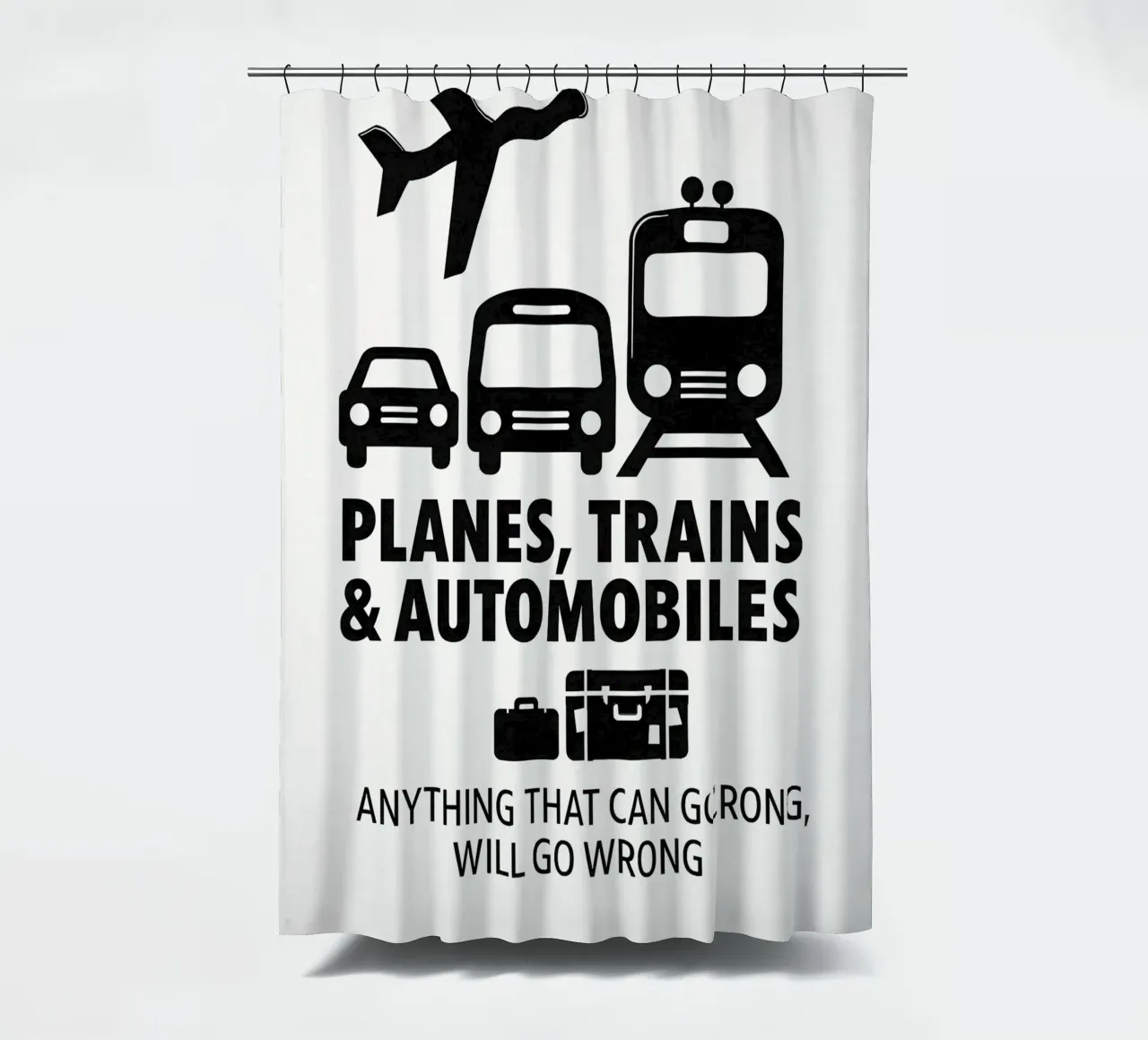 Planes Trains and Automobiles Print tenda da doccia da MoviesArt