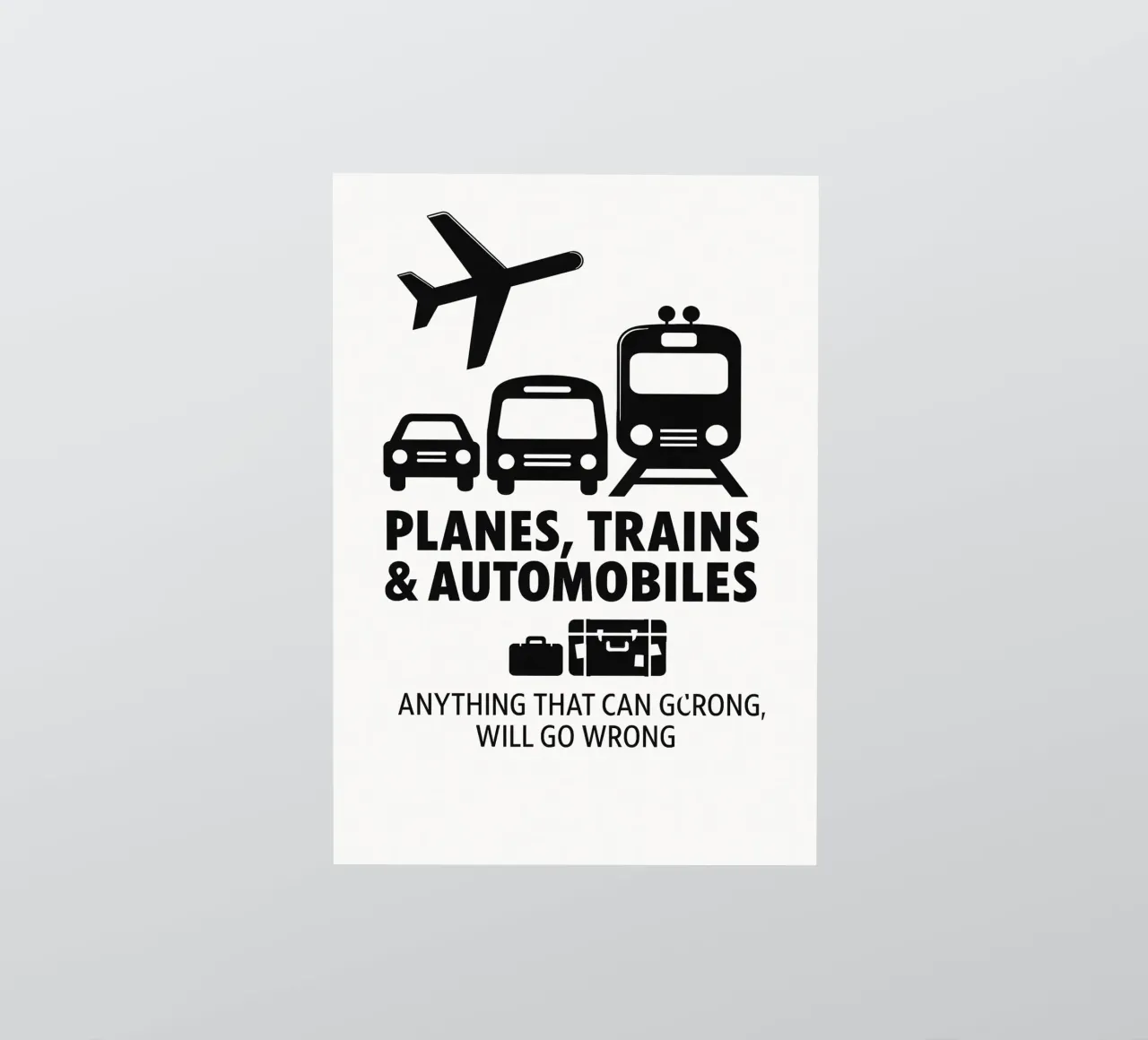 Planes Trains and Automobiles Print adesivo da MoviesArt