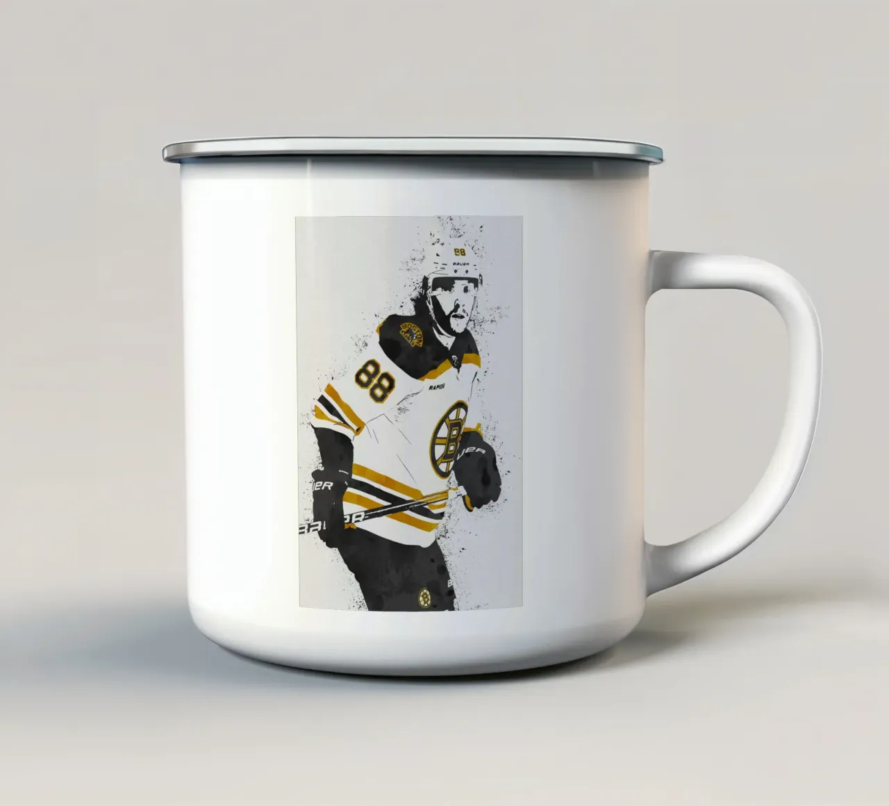 David Pastrnak emaille mok van tenten