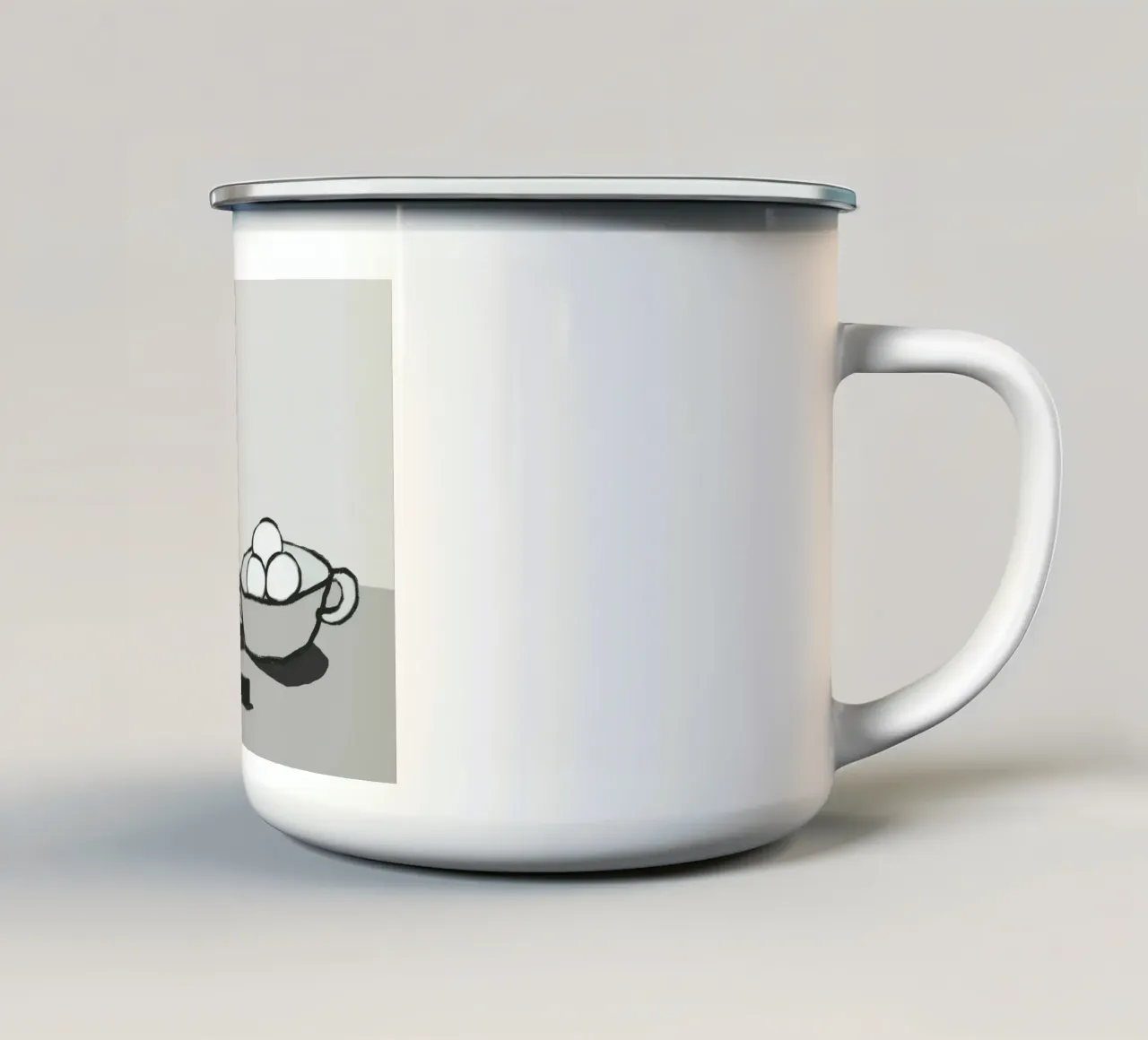 Uova monocromatiche tazza in smalto da Little Dean