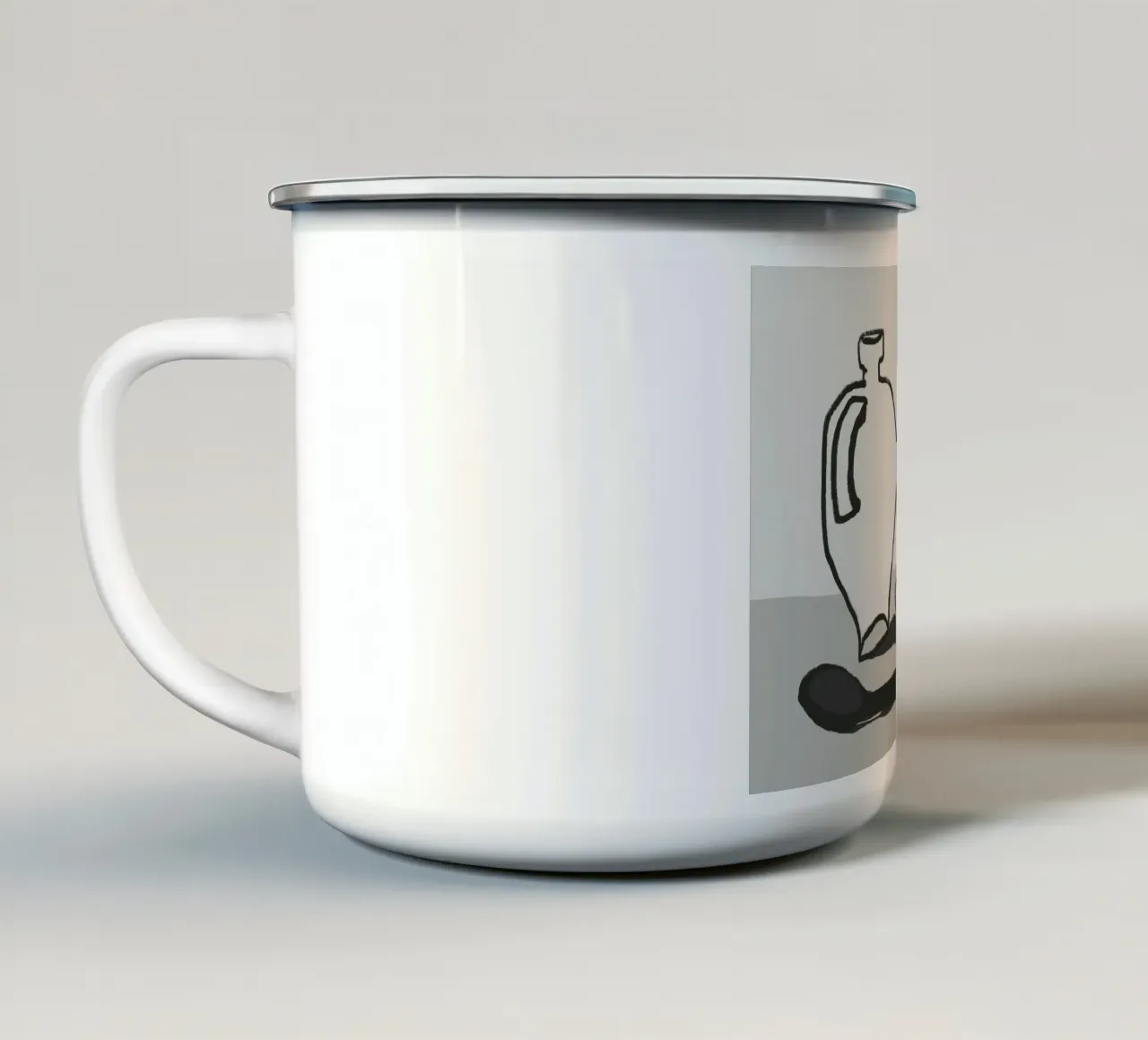 Uova monocromatiche tazza in smalto da Little Dean